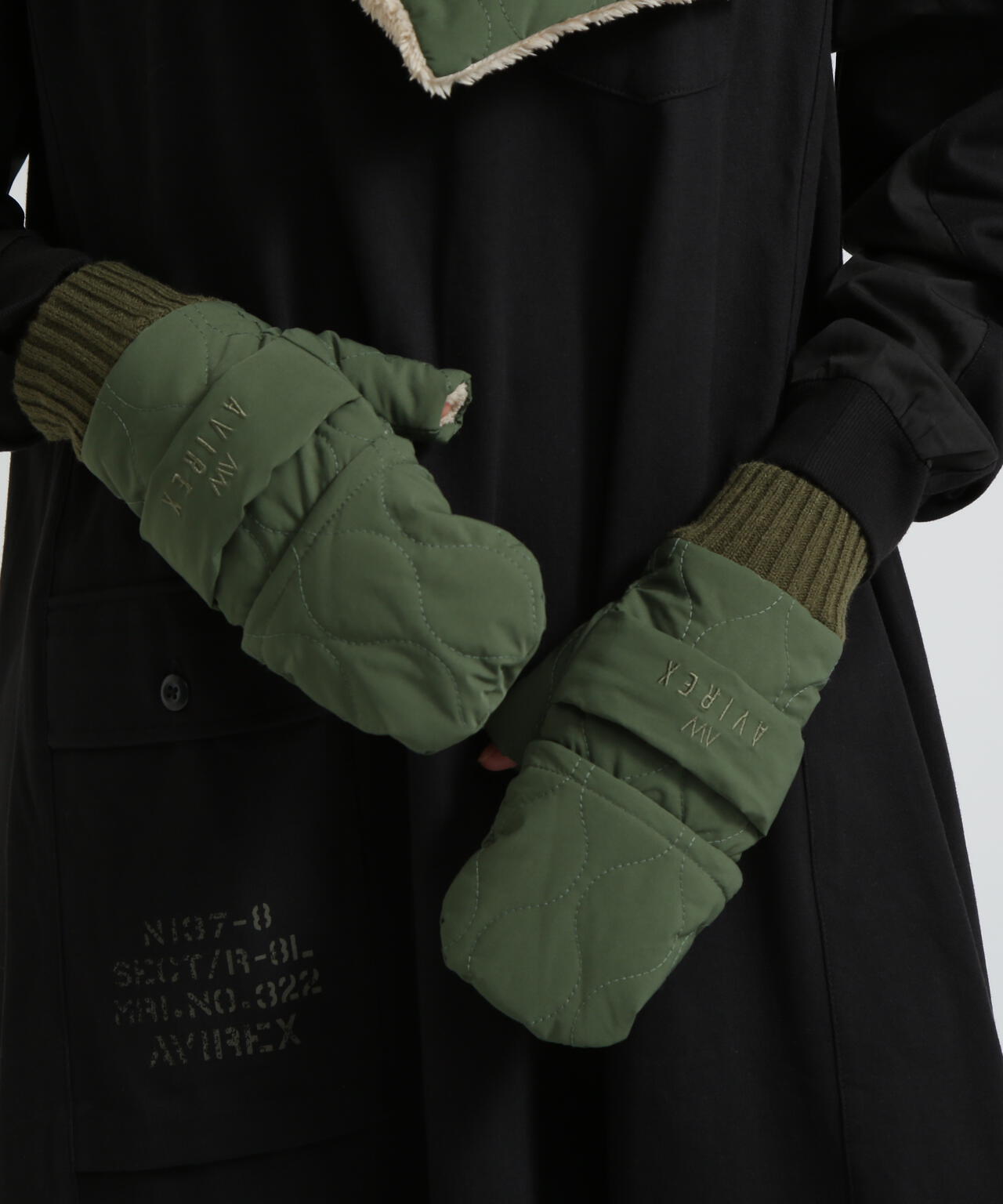 《直営店限定》QUILTING FUR GLOVE/キルティング ファー グローブ