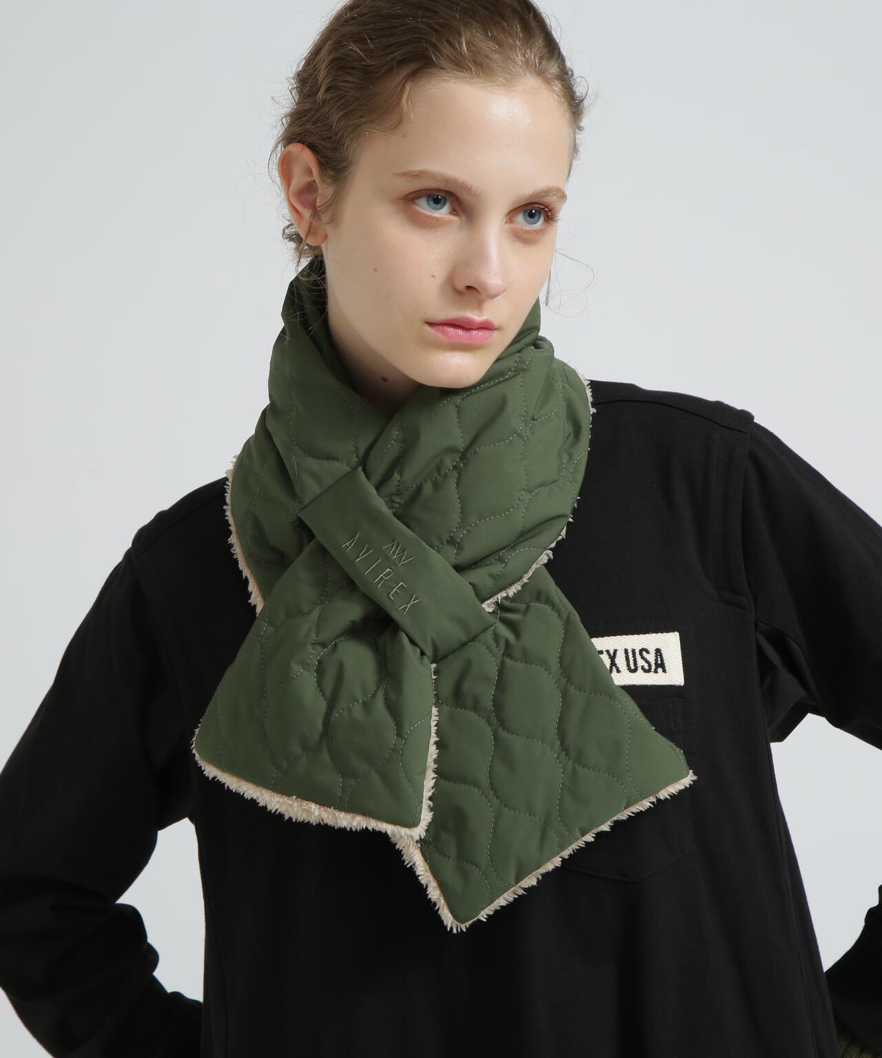 直営店限定》QUILTING FUR STOLE/キルティング ファー ストール