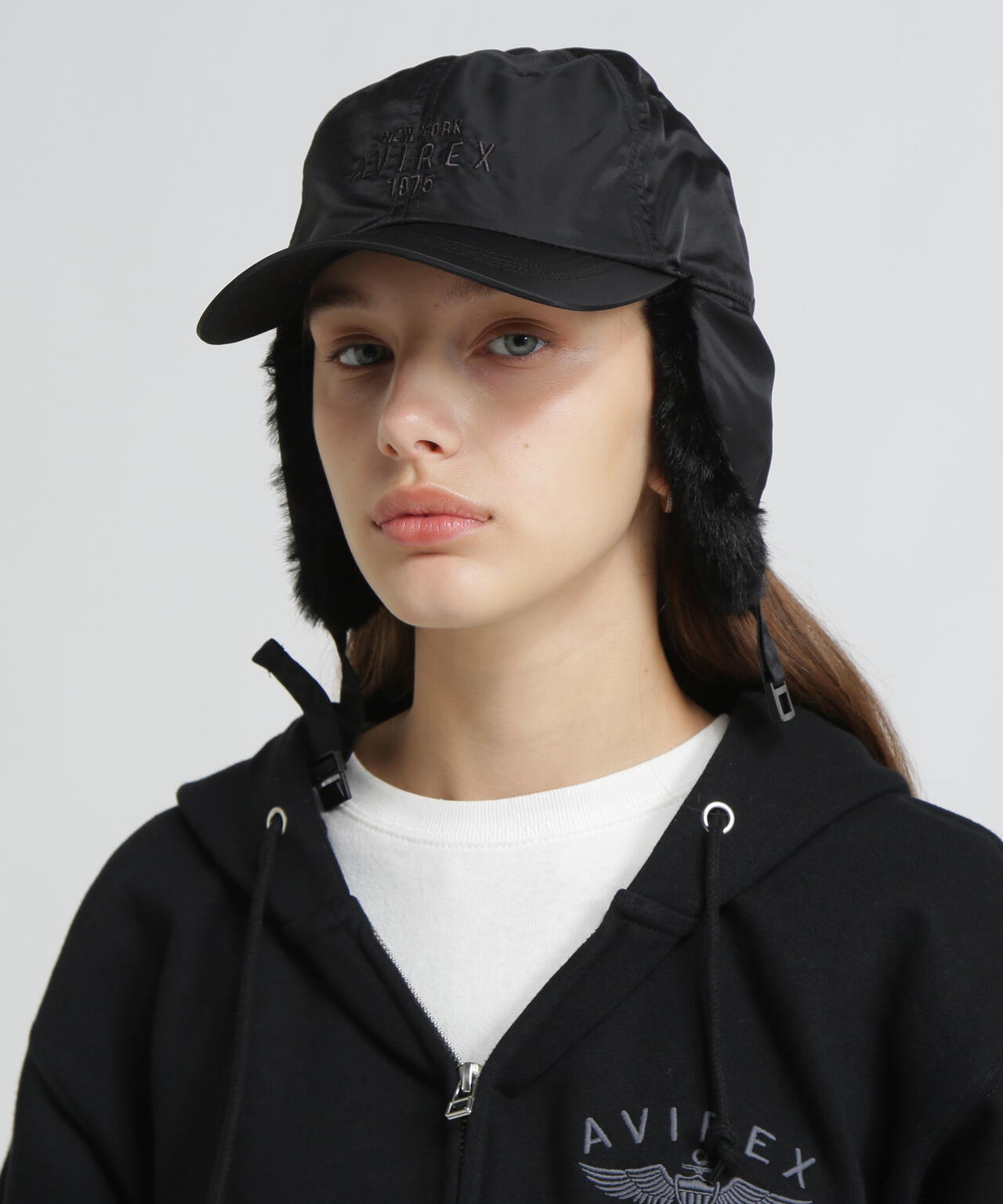 直営店限定》NYLON×FUR FLIGHT CAP/ナイロン×ファー フライトキャップ