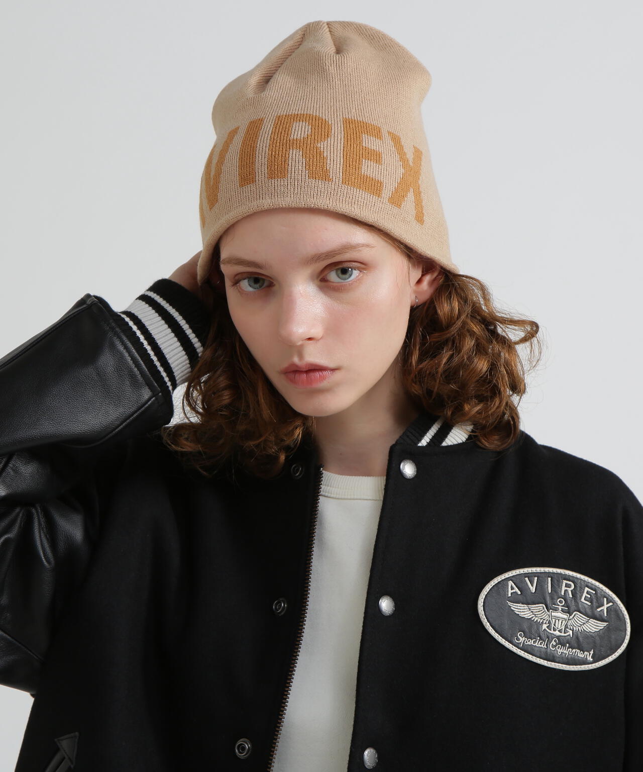 PALACE AVIREX コラボ ニット帽　ビーニー PALACE AVIREX コラボ ニット帽 ビーニー 直営店限定》AVIREX