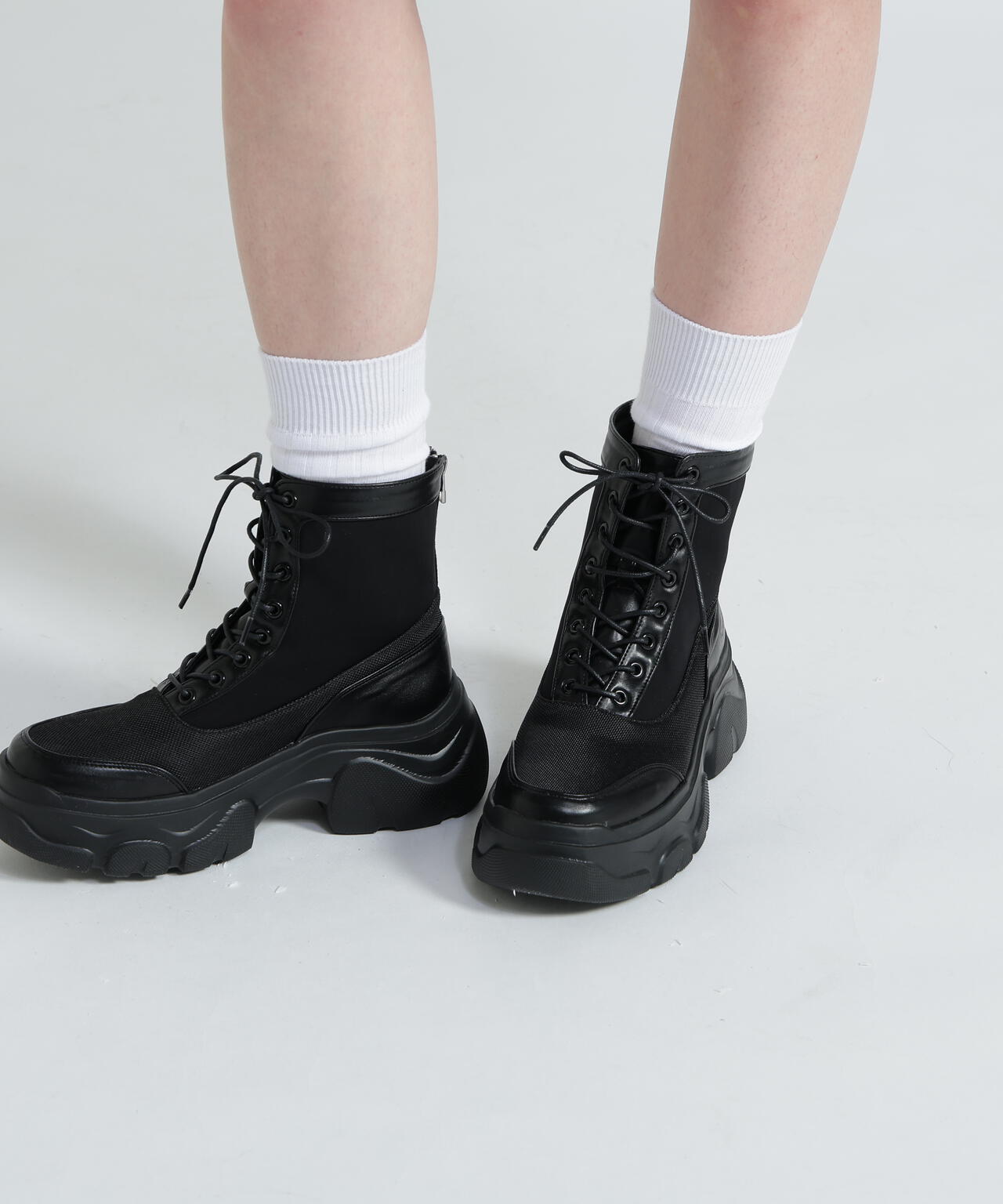 《直営店限定》LACE UP PLATFORM BOOTS/レースアッププラットフォームブーツ