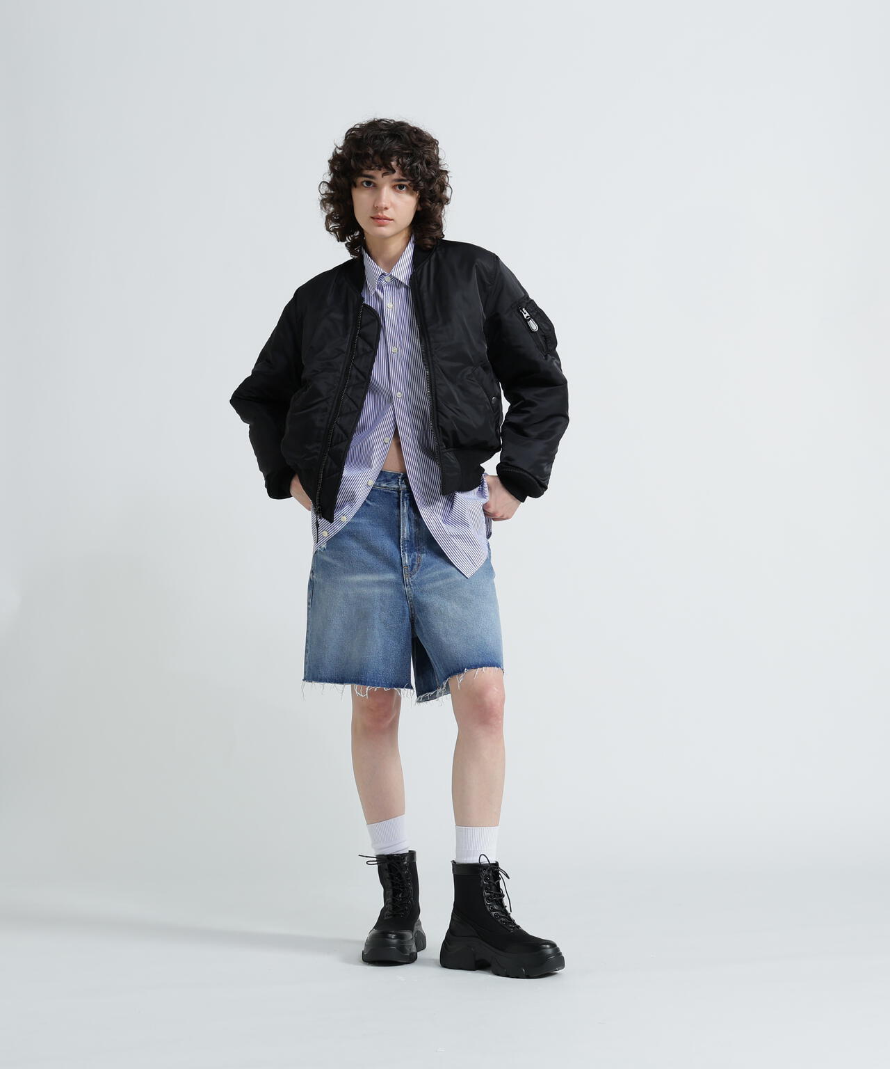 《直営店限定》LACE UP PLATFORM BOOTS/レースアッププラットフォームブーツ