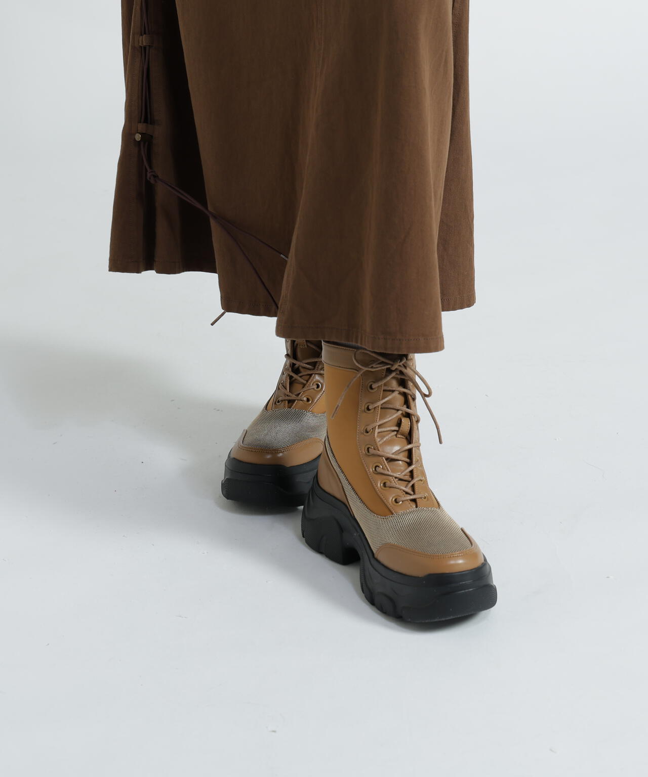《直営店限定》LACE UP PLATFORM BOOTS/レースアッププラットフォームブーツ