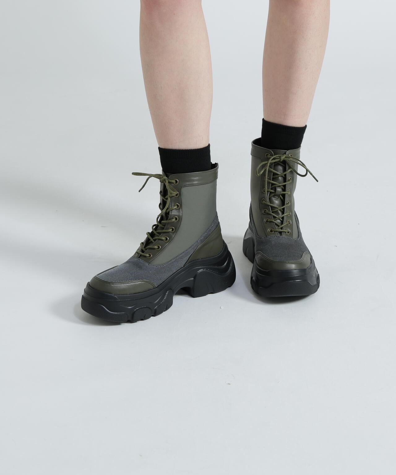 直営店限定》LACE UP PLATFORM BOOTS/レースアッププラットフォーム