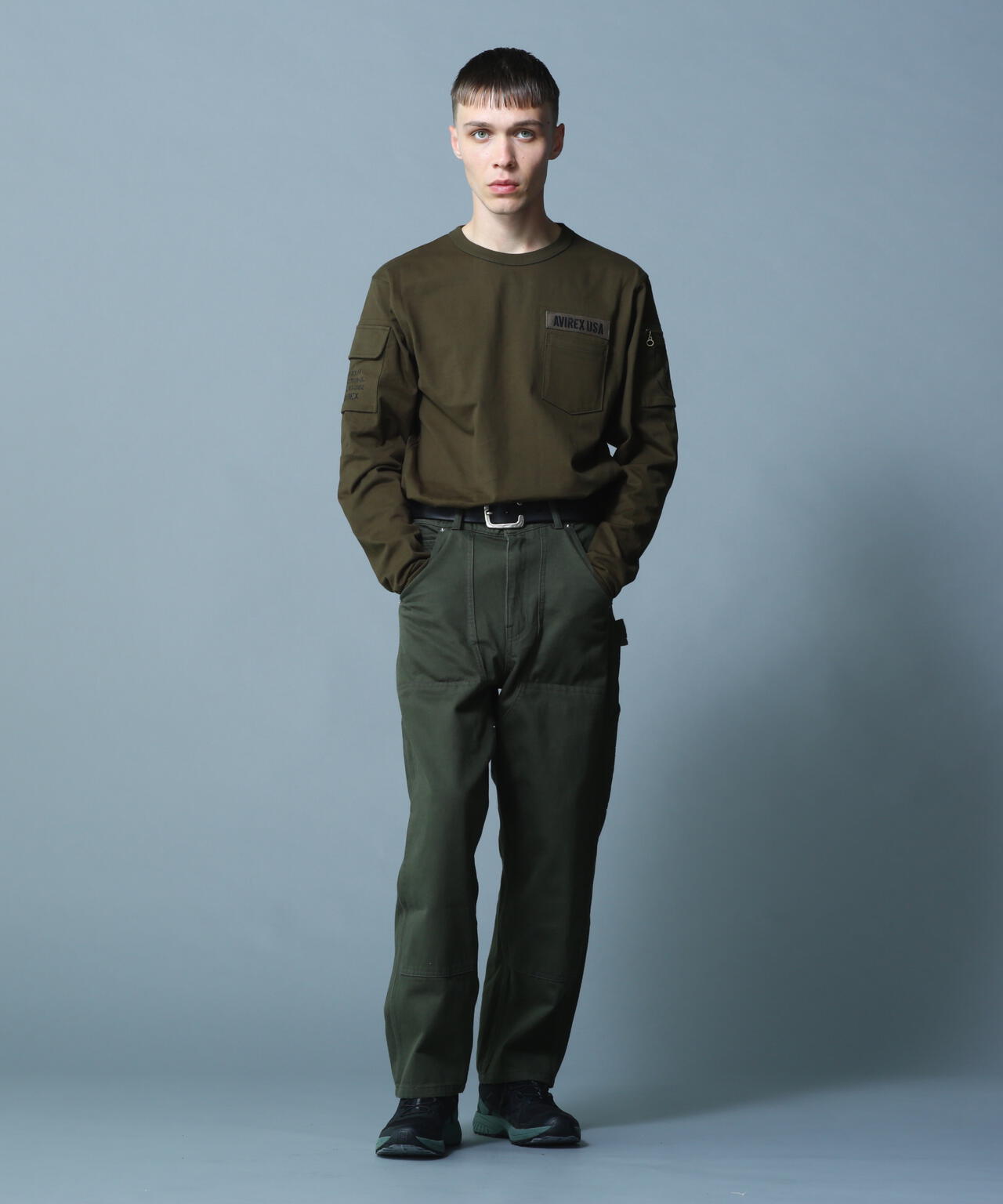 FATIGUE CREW NECK L/S T-SHIRT / ファティーグ クルーネック 長袖 T