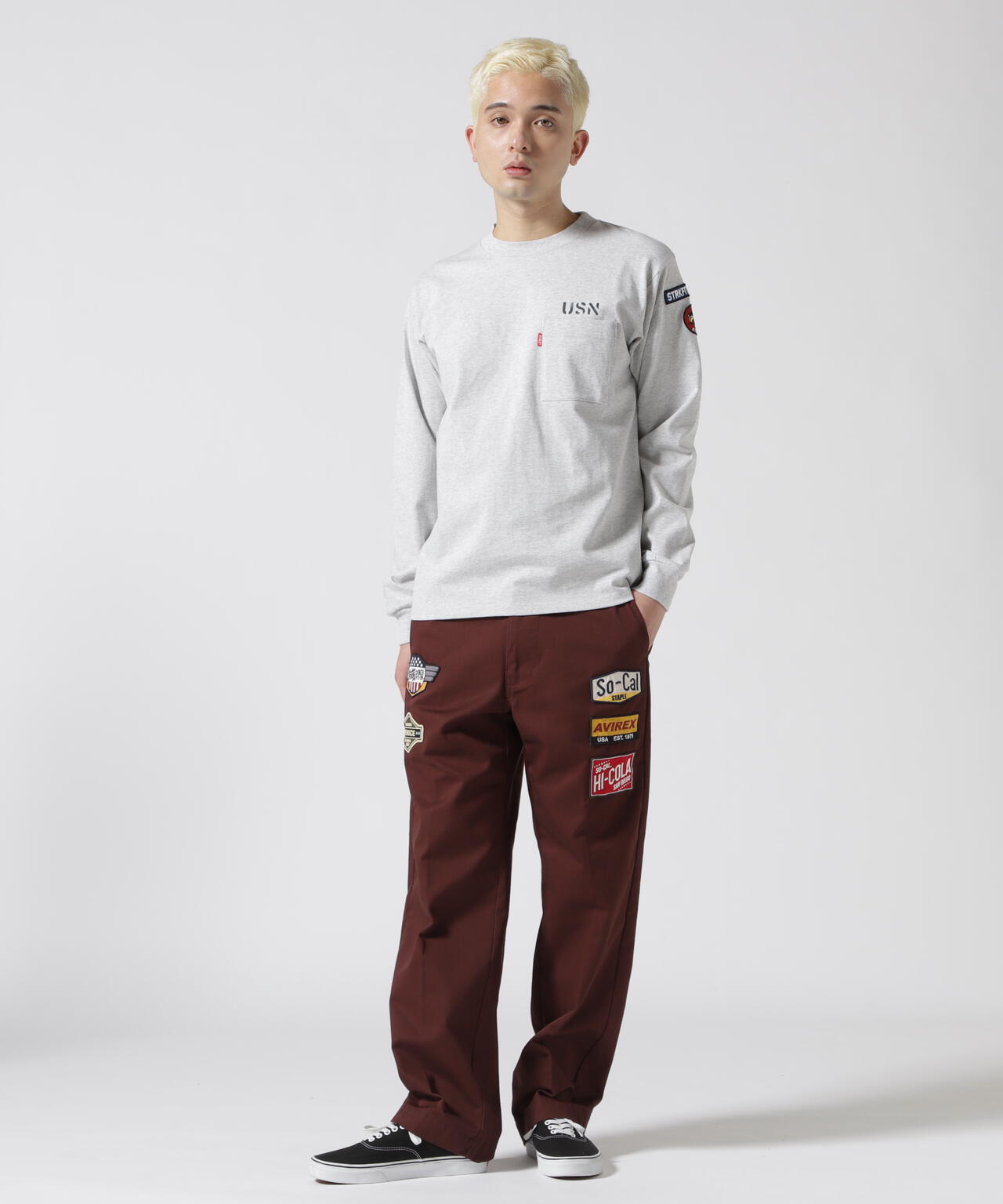 NAVAL PATCH LONGSLEEVE T-SHIRT / ネイバル パッチ ロングスリーブ T