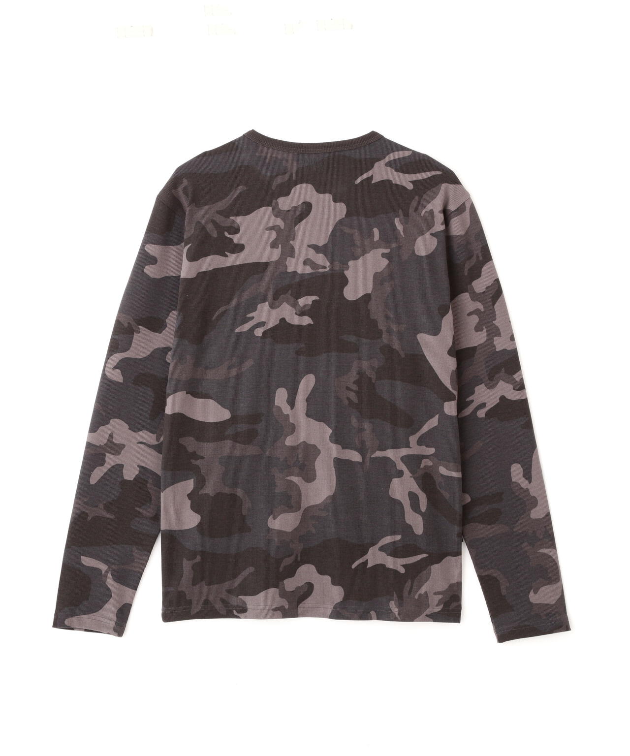 WEB限定》DAILY RIB LONG SLEEVE CREW NECK T-SHIRT 'CAMOUFLAGE
