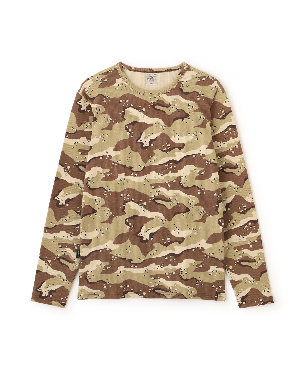 DAILY/デイリー》 RIB LONG SLEEVE CREW NECK T-SHIRT ”CAMOUFLAGE