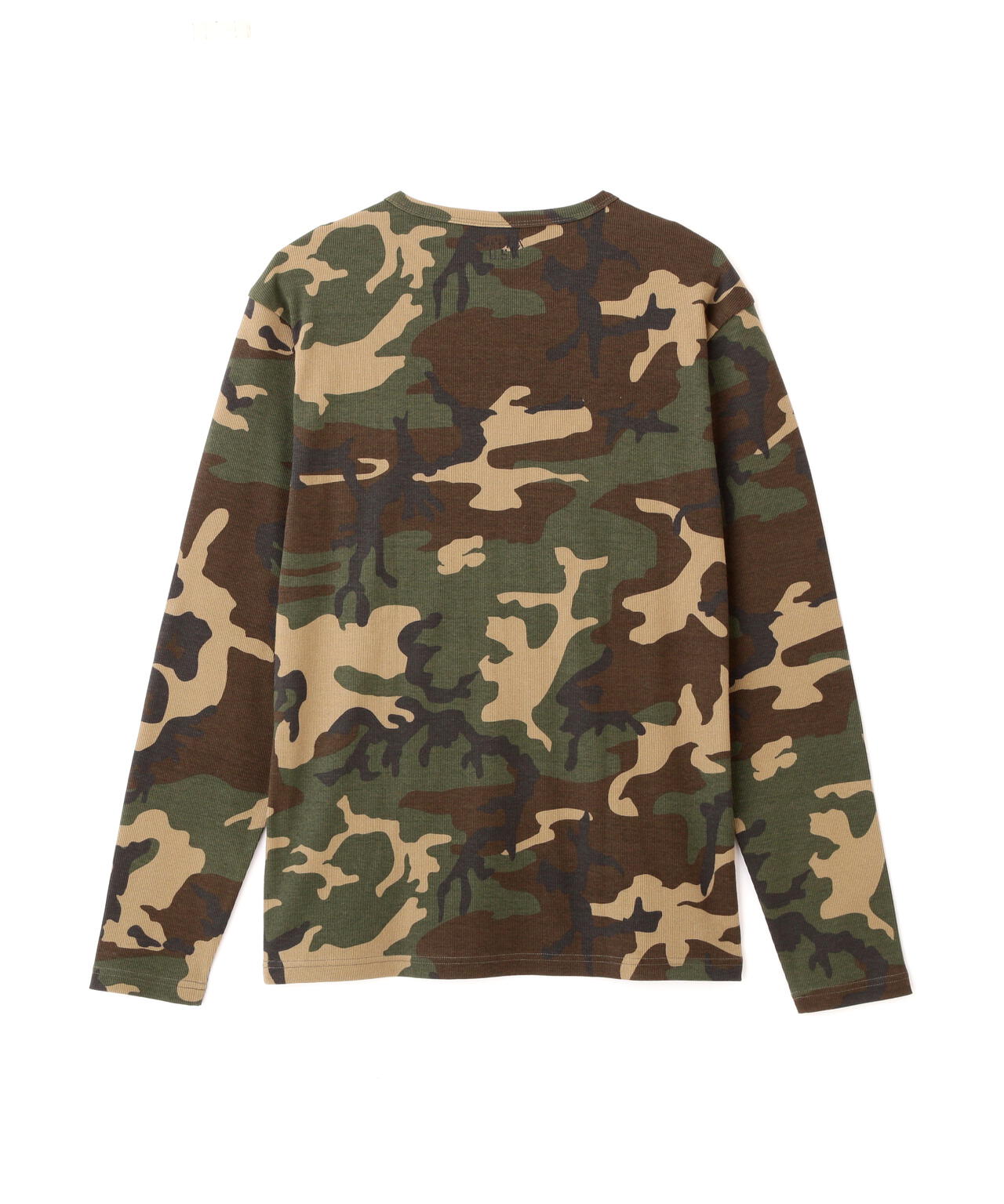 《DAILY/デイリー》 RIB LONG SLEEVE CREW NECK T-SHIRT ”CAMOUFLAGE”