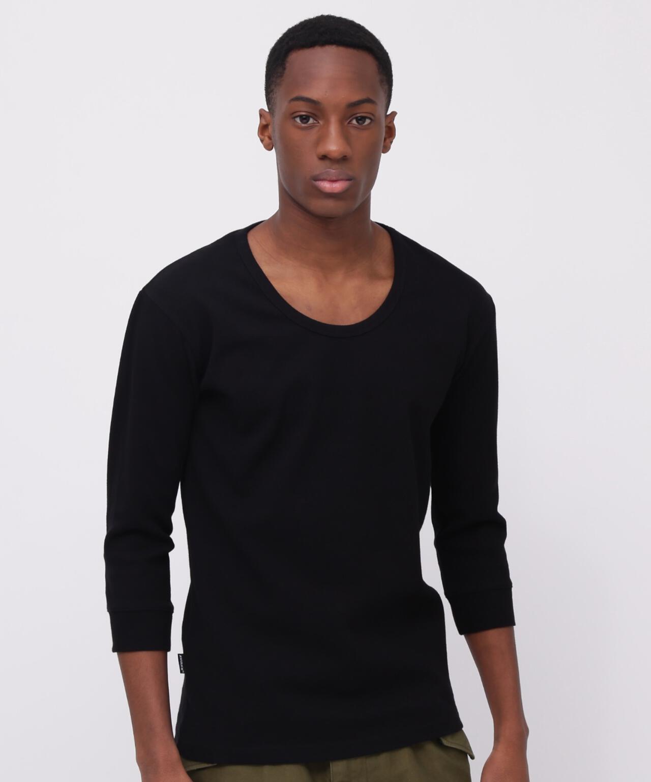 DAILY/デイリー》2/3 SLEEVE U-NECK T-SHIRT/2/3 スリーブ Uネック T