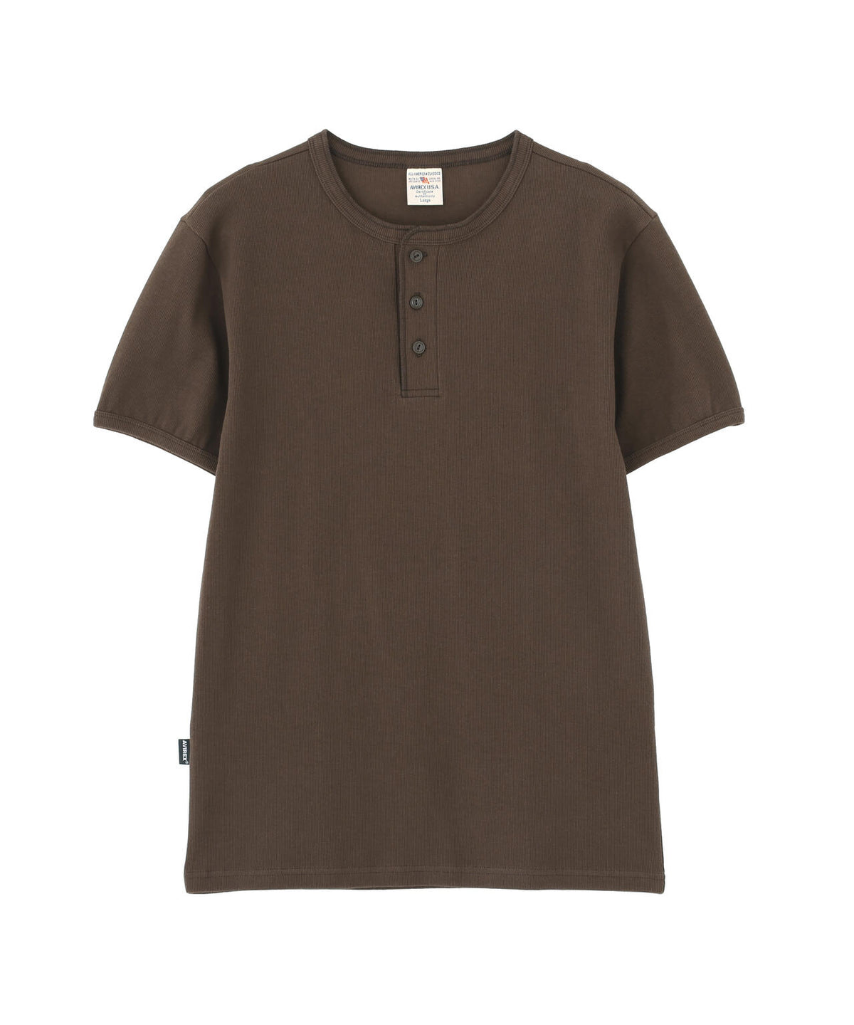 《DAILY/デイリー》RIB S/S HENLEY NECK T-SHIRT