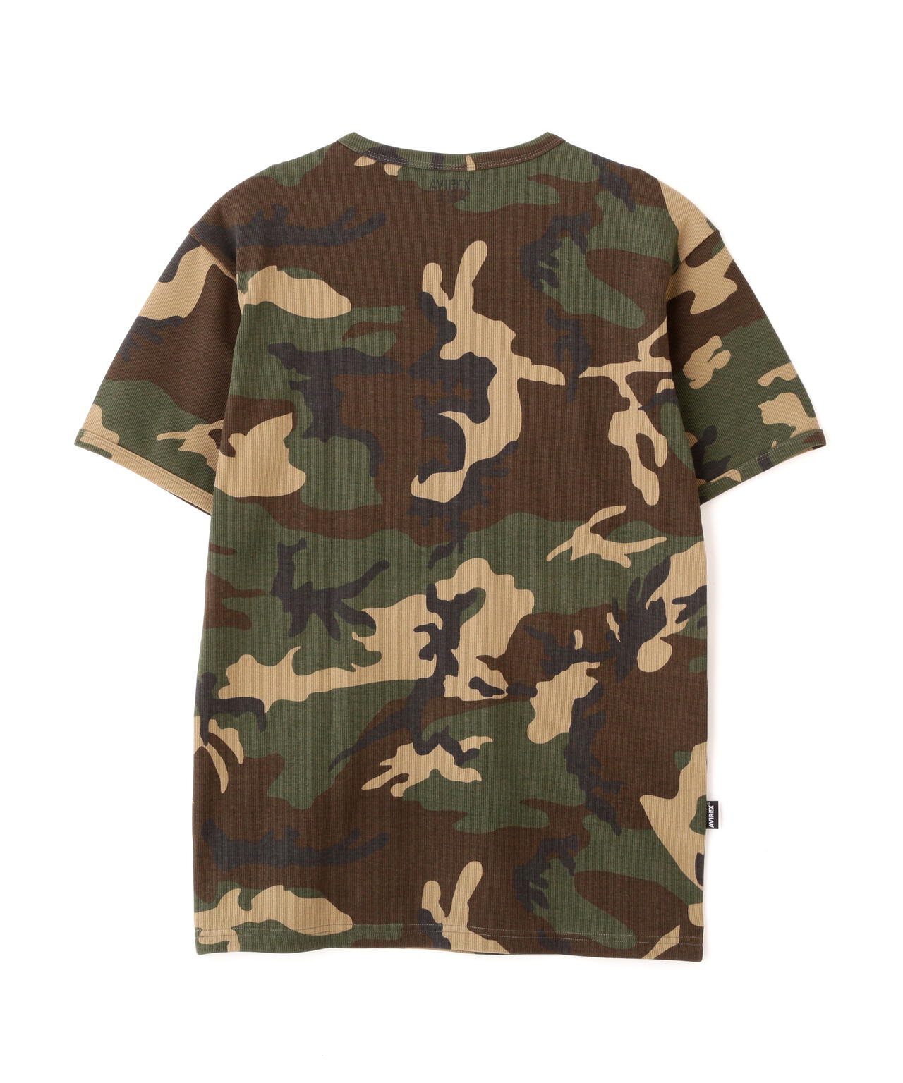 DAILY/デイリー》RIB SHORT SLEEVE CREW NECK T-SHIRT ”CAMOUFLAGE