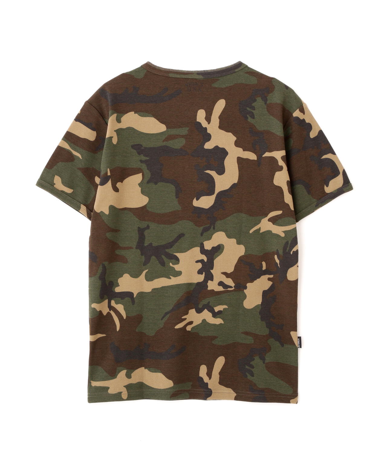 DAILY/デイリー》RIB S/S HENLEY NECK T-SHIRT ”CAMOUFLAGE” | AVIREX
