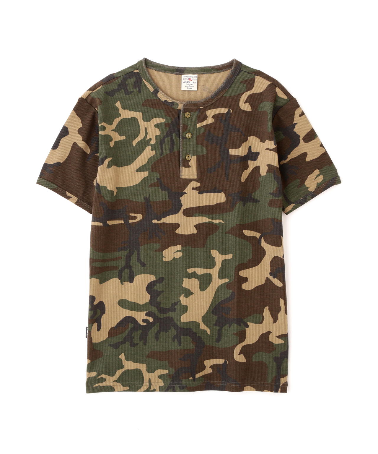 ミッシェル&ネス レガシーコレクション 20 DAWKINS イーグルス 迷彩 DAILY/デイリー》RIB S/S HENLEY NECK T-SHIRT ”CAMOUFLAGE” | AVIREX