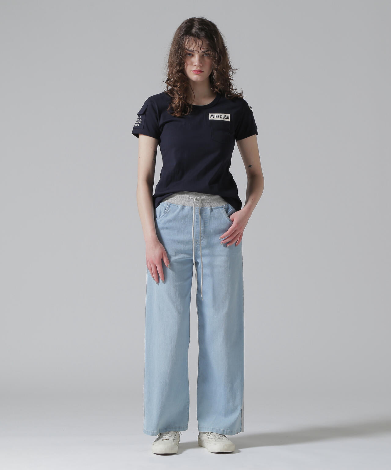 Height 171cm Bust 82cm Waist 59cm Hips 89cm 着用サイズ：M