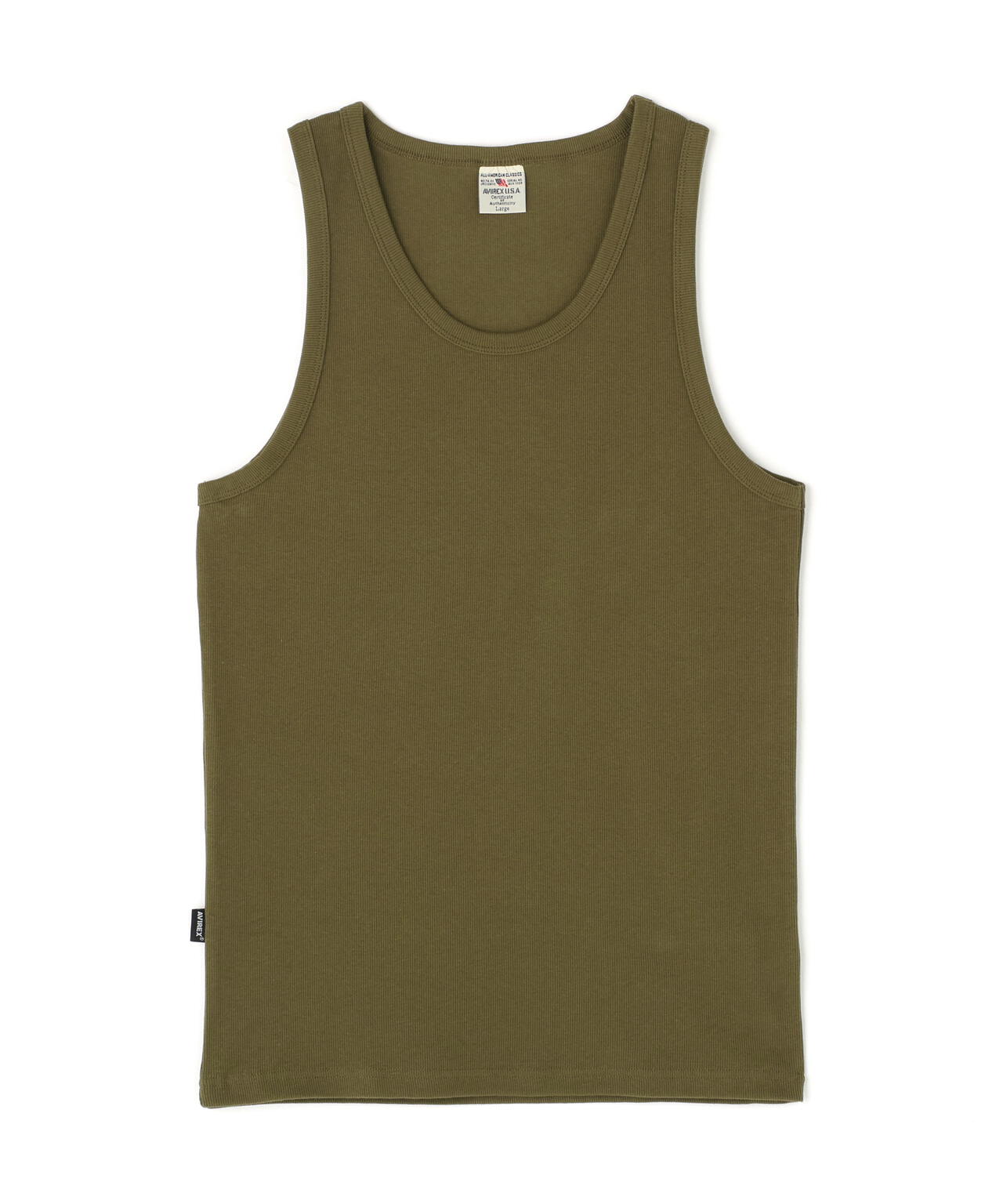 ★新品AVIREX U.S.A. カーキ タンクトップ M DAILY/デイリー》RIB TANK TOP/リブ タンクトップ デイリーウェア