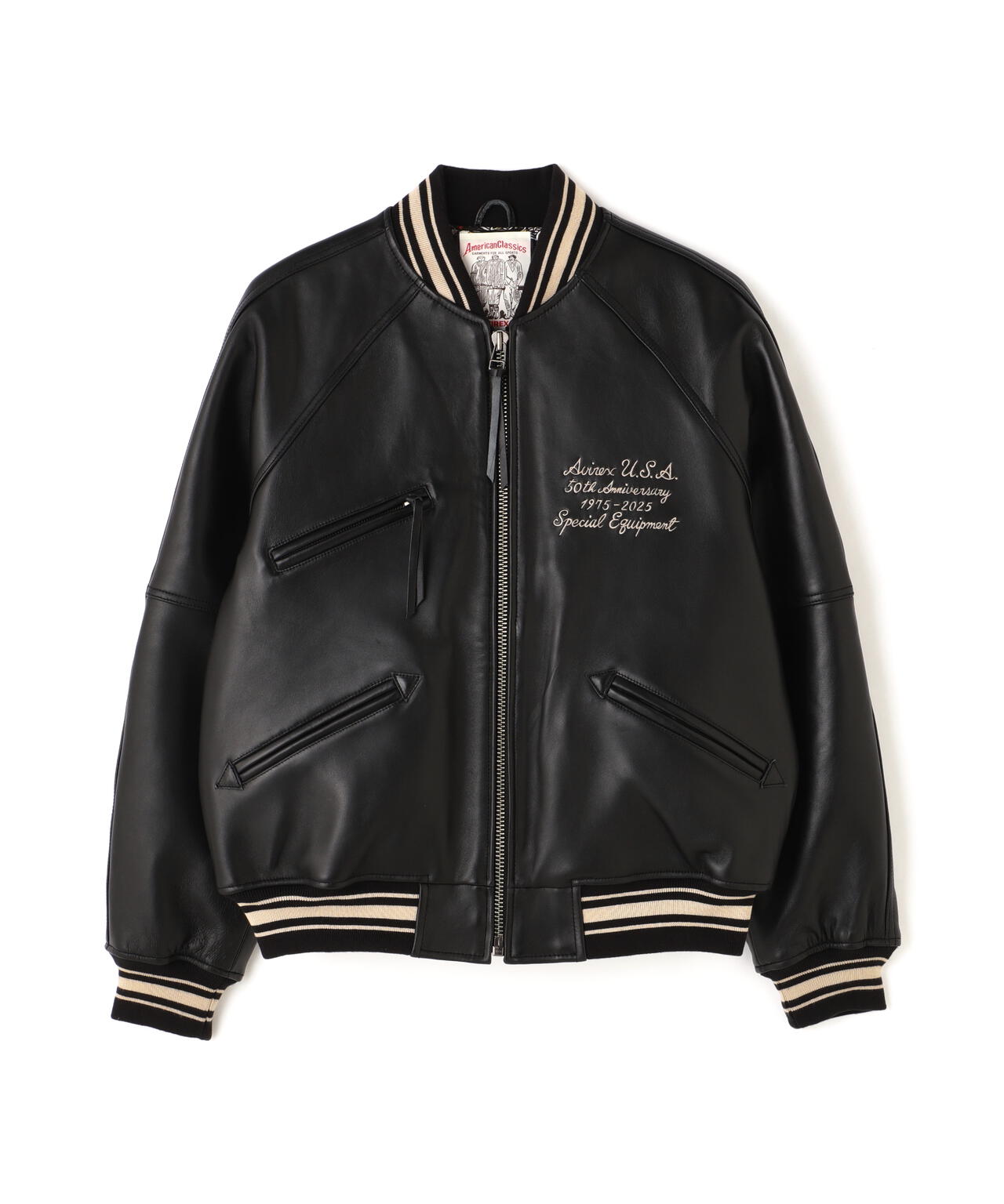 AVIREX ヴィンテージ バックロゴ バーシティージャケット 表記S 着用感L アヴィレックス AVIREX VARSITY JACKET/ヴァーシティ ジャケット