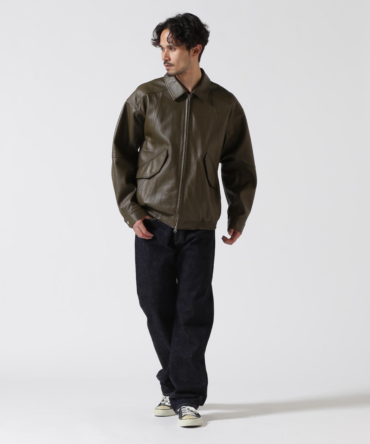 AVIREX アヴィレックス レザージャケット ブルゾン 6161055