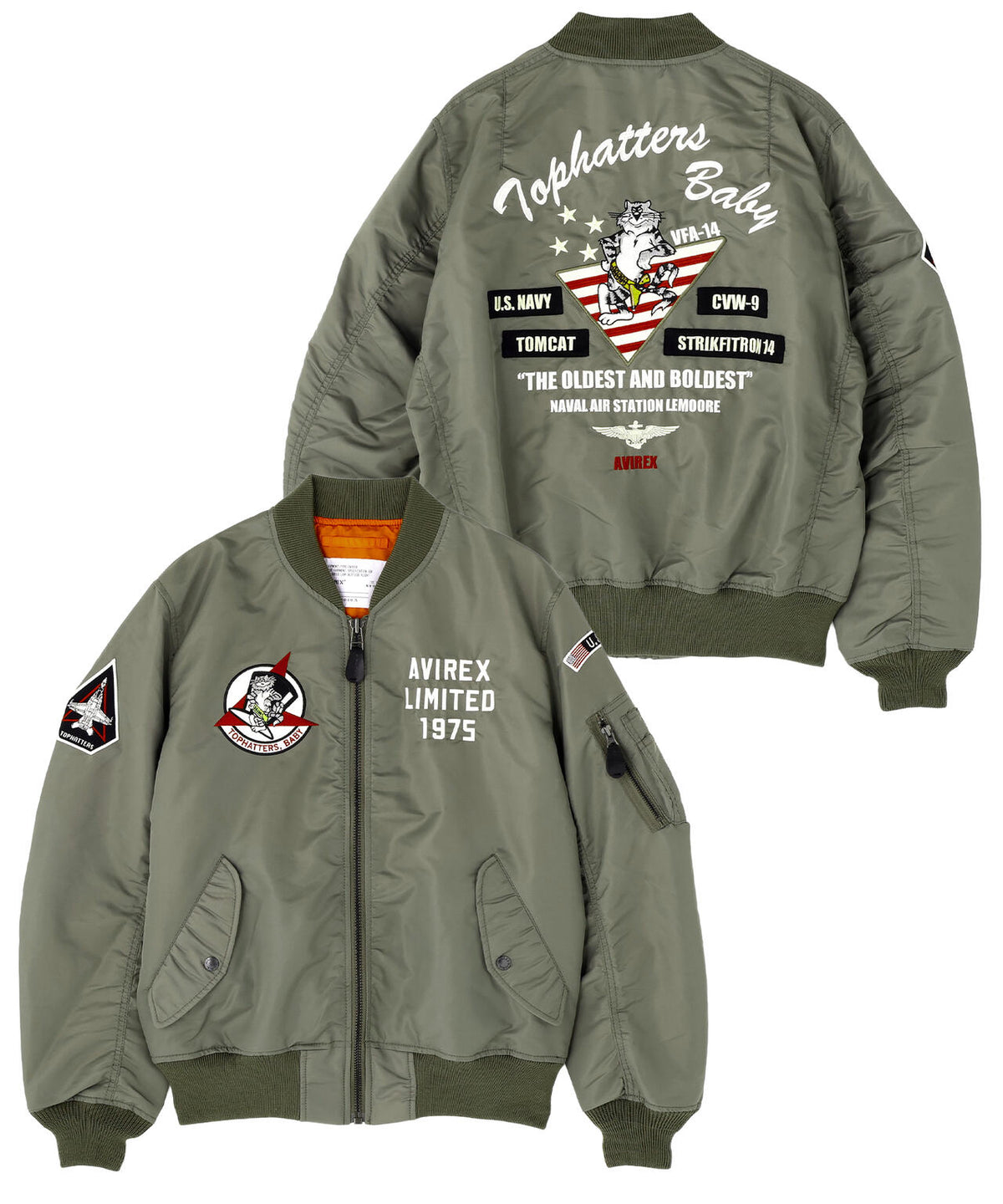 WEB&DEPOT限定》LIGHT MA-1 TOPHATTERS | AVIREX（アヴィレックス 