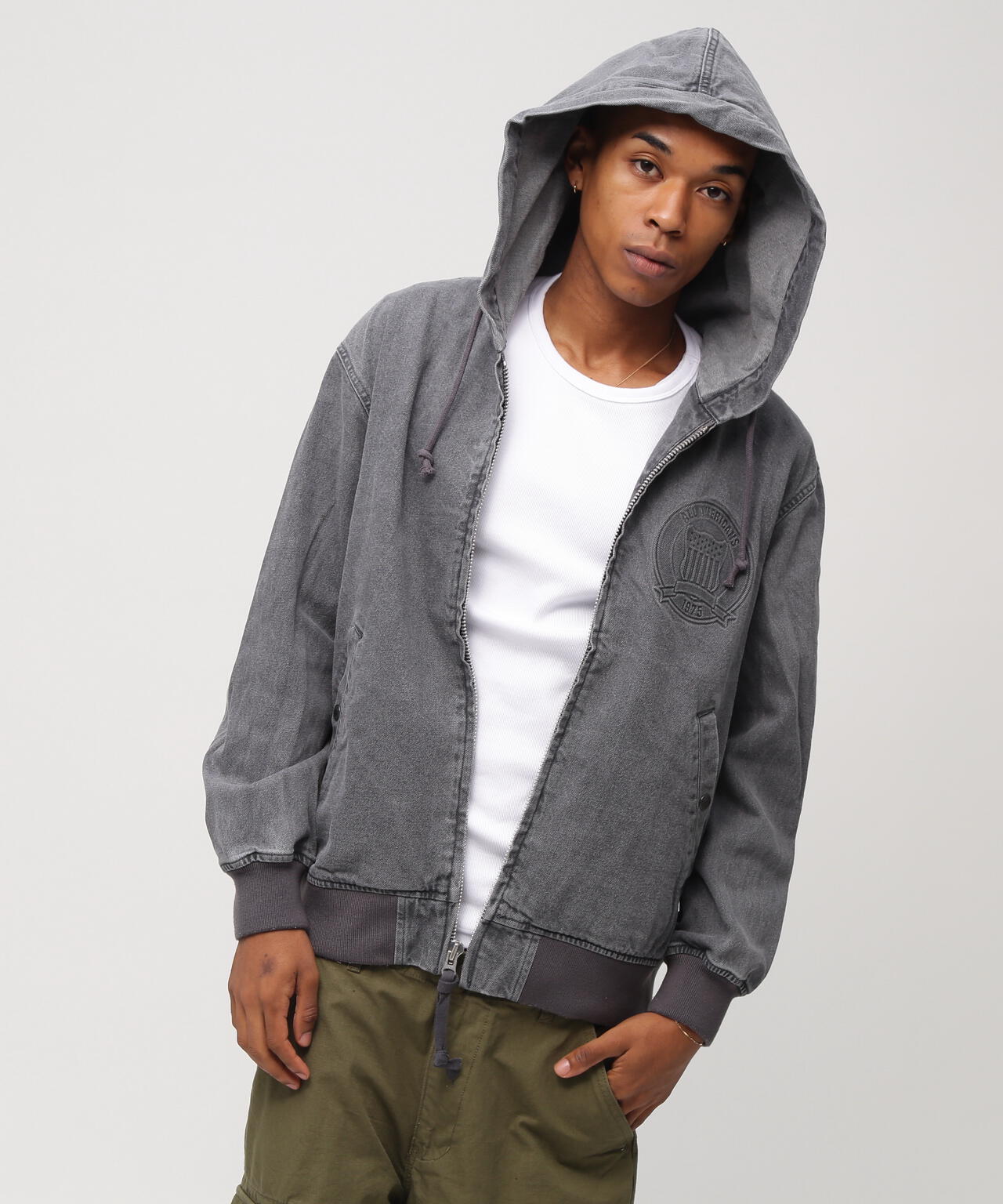 《直営店限定》DENIM SIGNATURE LOGO PARKA / デニム シグネチャーロゴ パーカー