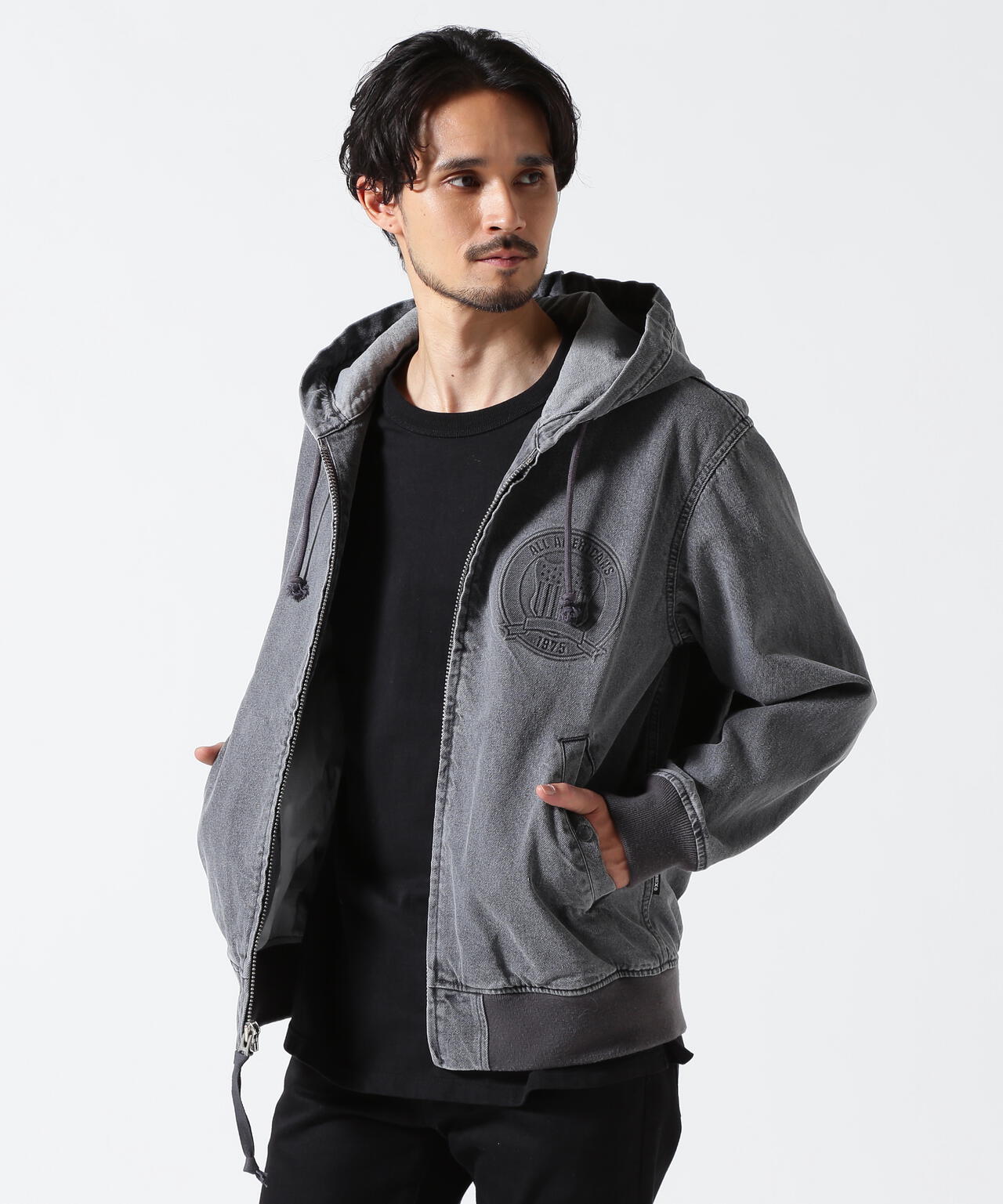 《直営店限定》DENIM SIGNATURE LOGO PARKA / デニム シグネチャーロゴ パーカー