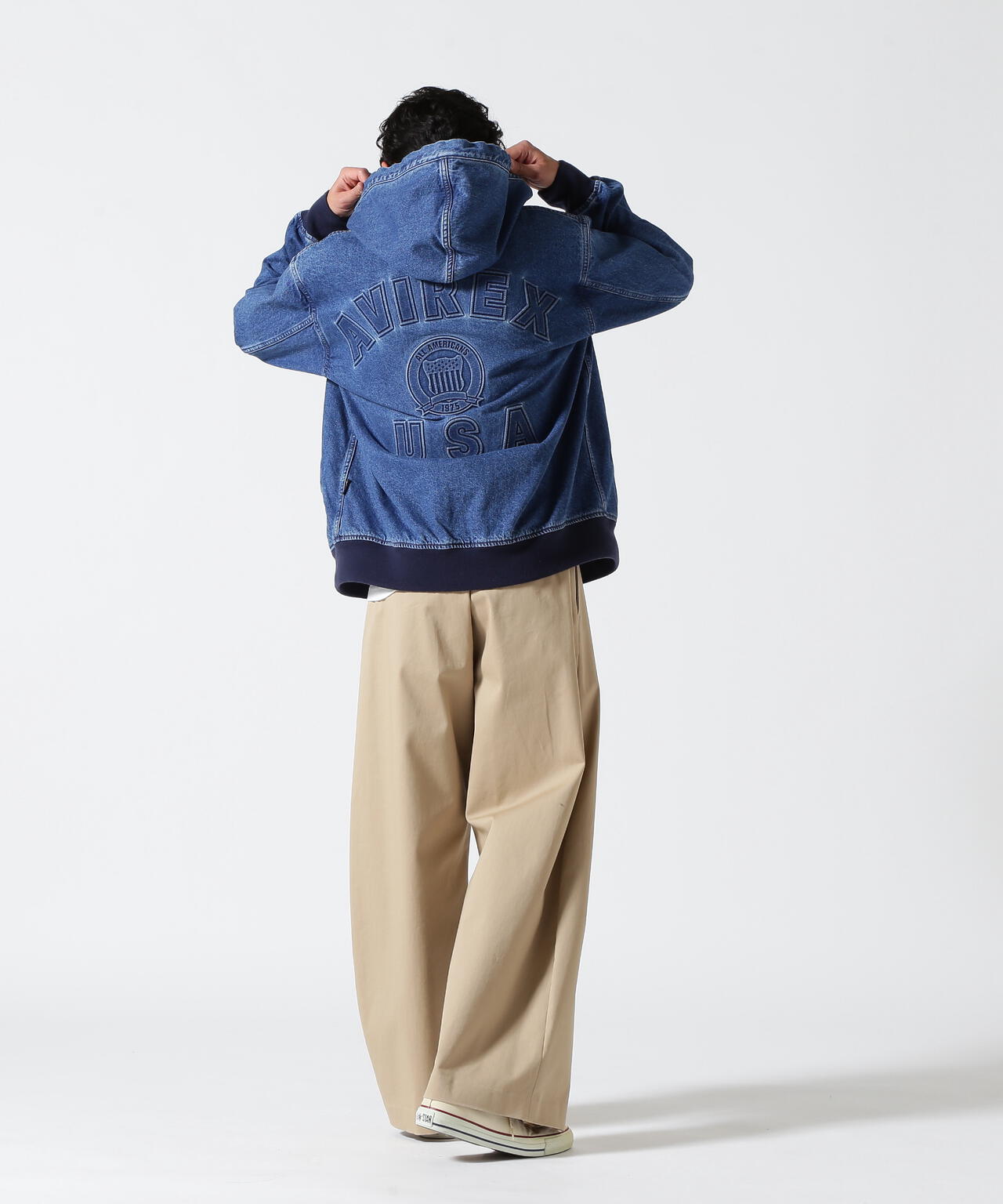 《直営店限定》DENIM SIGNATURE LOGO PARKA / デニム シグネチャーロゴ パーカー