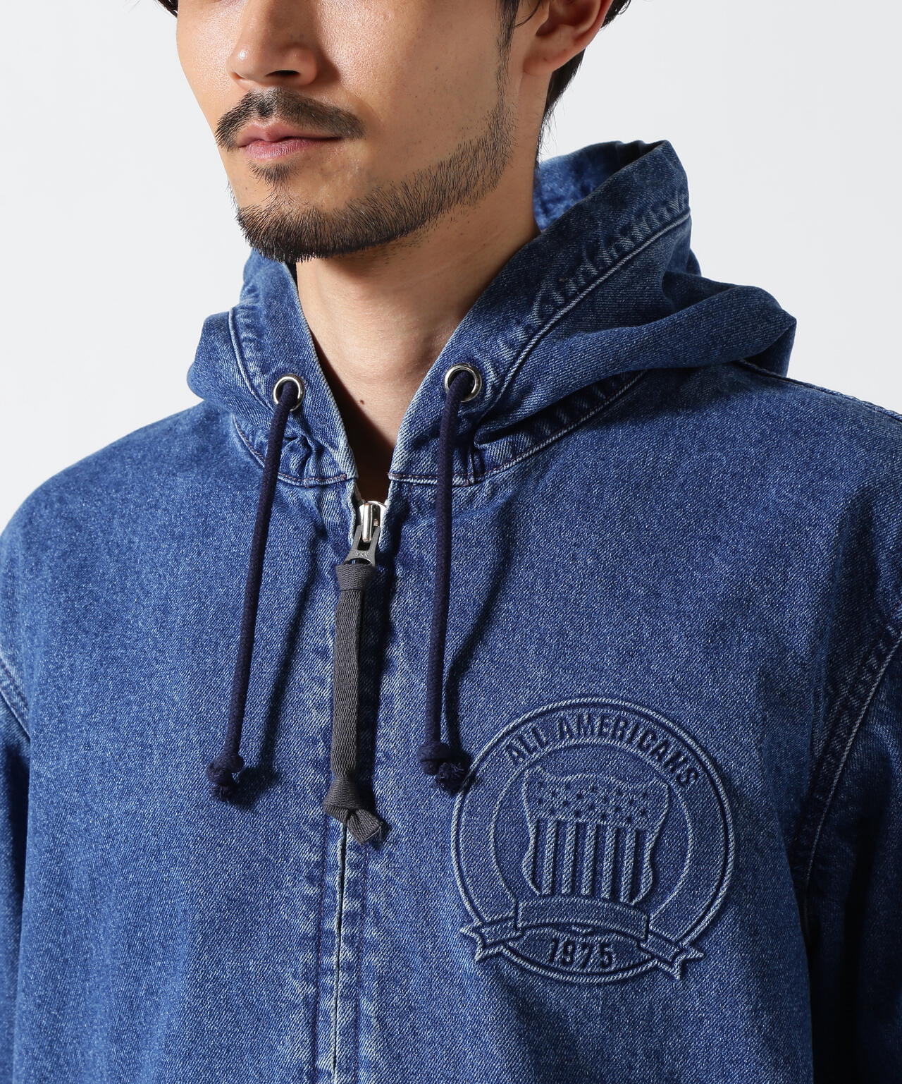 《直営店限定》DENIM SIGNATURE LOGO PARKA / デニム シグネチャーロゴ パーカー