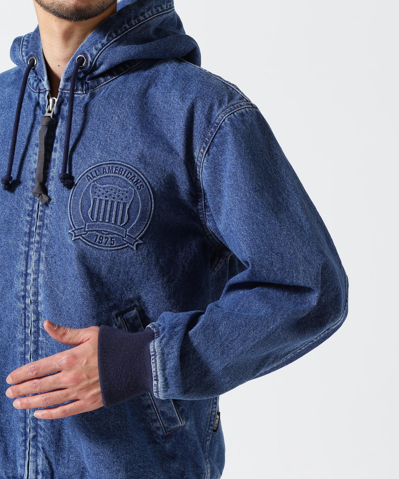 《直営店限定》DENIM SIGNATURE LOGO PARKA / デニム シグネチャーロゴ パーカー