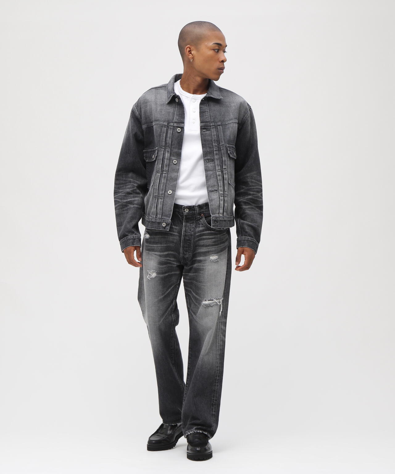 《TFQP》DENIM JACKET TYPE-2nd BLACK USED