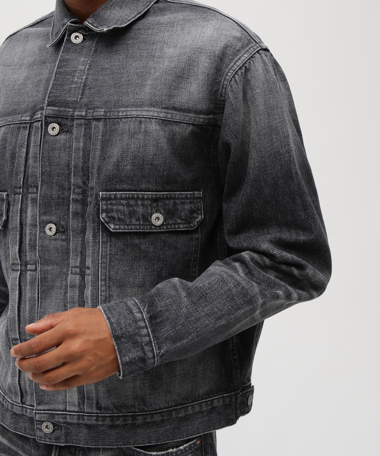 《TFQP》DENIM JACKET TYPE-2nd BLACK USED