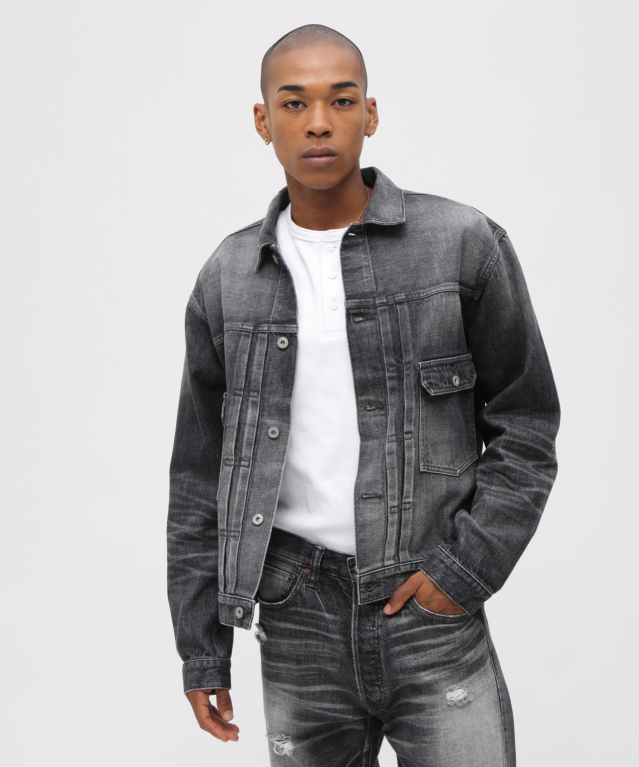 《TFQP》DENIM JACKET TYPE-2nd BLACK USED