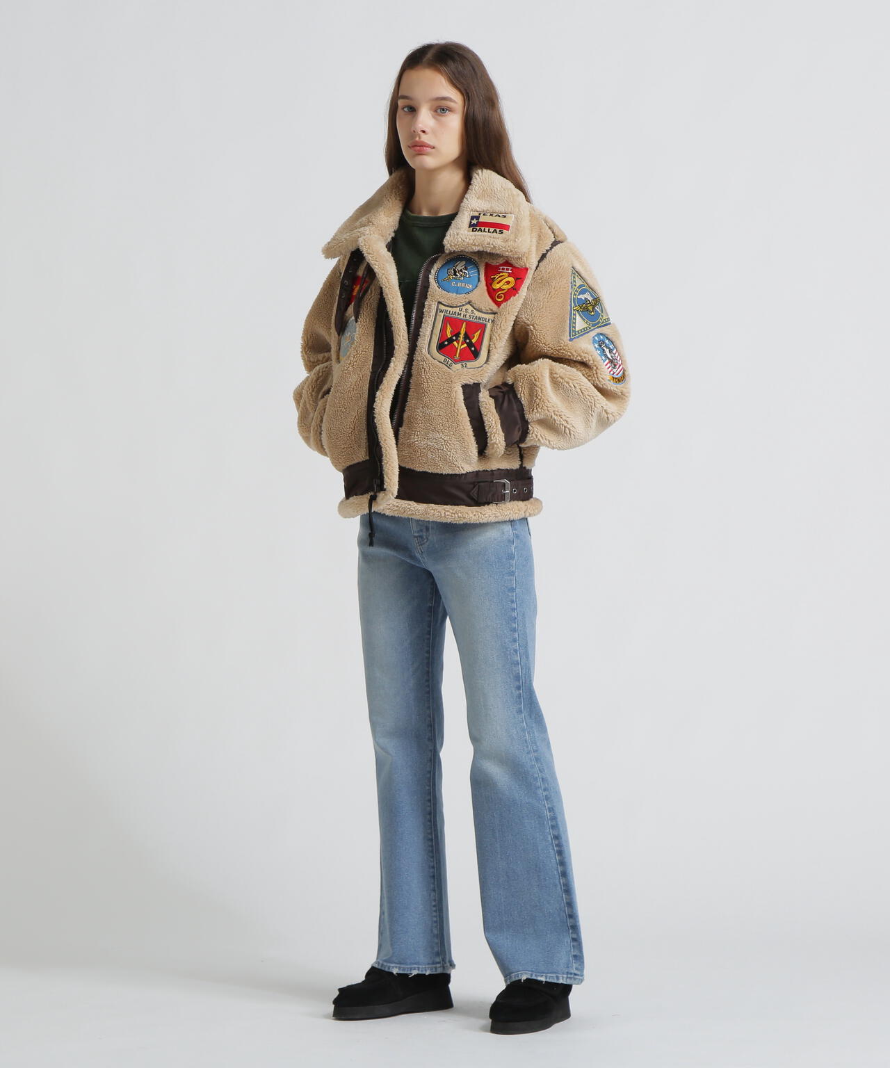 《WOMAN》RETORO BOA B-3 TOPGUN