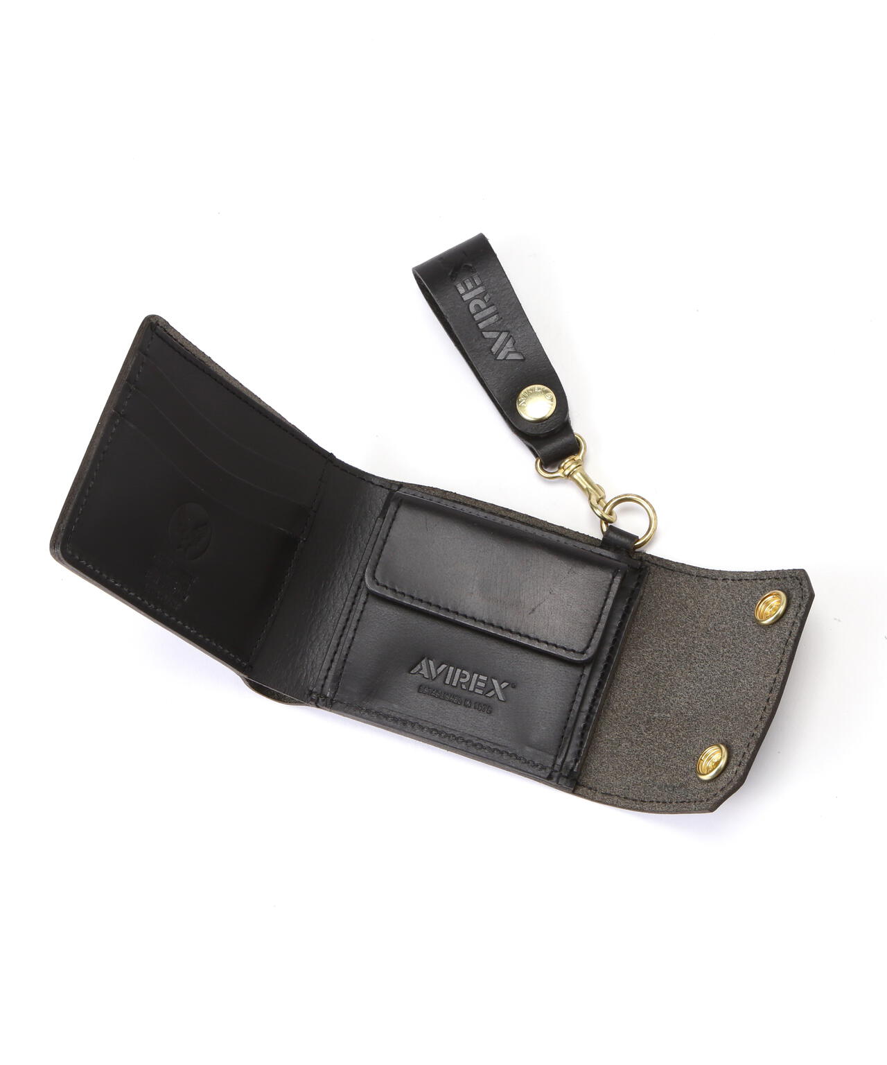 二 つ折り avirex 財布 アヴィレックス AVIREX AVIREX スムースレザー