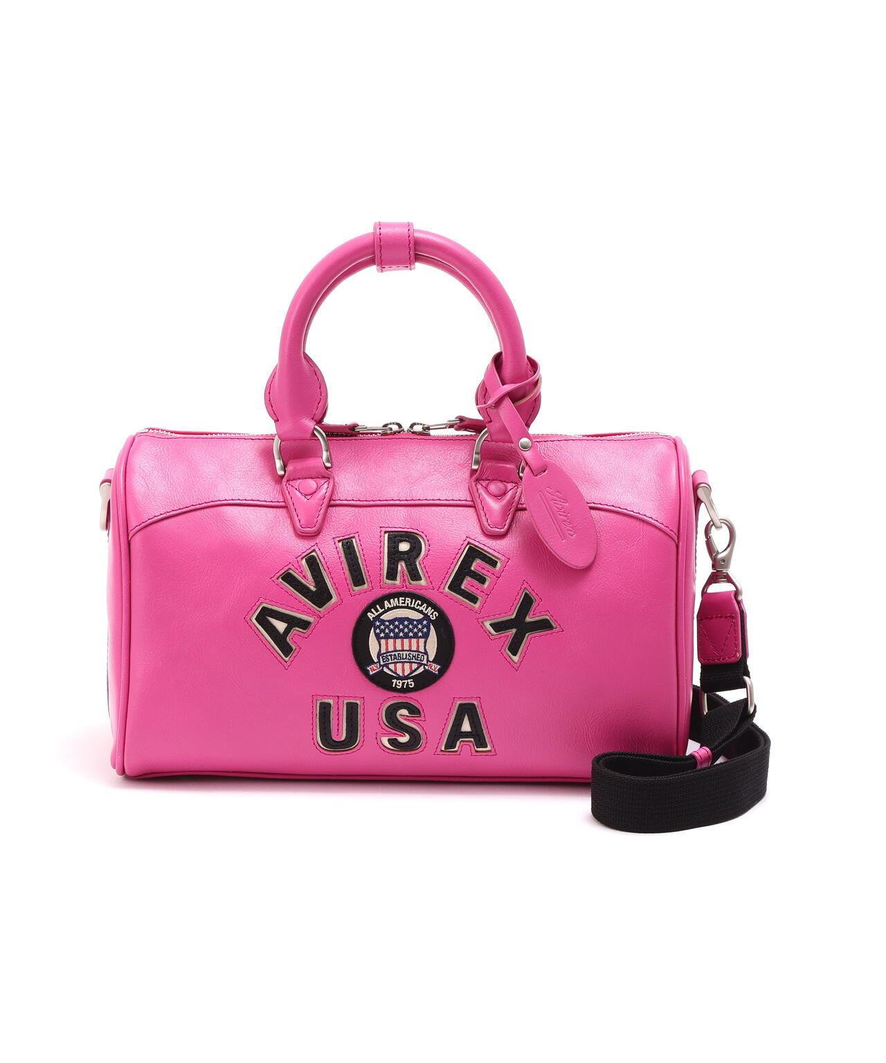 VARSITY LEATHER MINI DUFFLE BAG/バーシティーミニダッフルバッグ