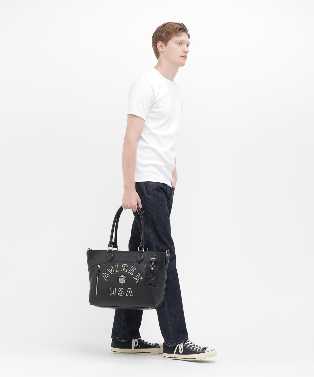 VARSITY LEAHER 2WAY TOTE BAG / AVX5627 | AVIREX（アヴィレックス
