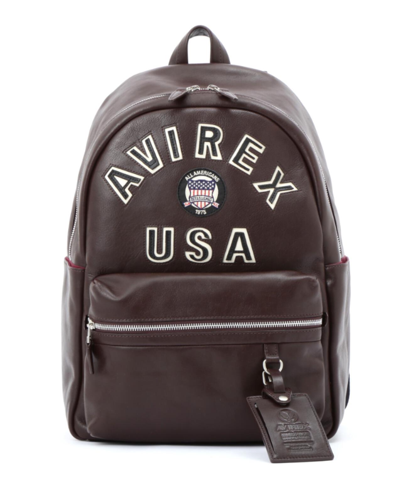 avirex リュック VARSITY LEATHER DAYPACK / AVX5628 | AVIREX（アヴィレックス