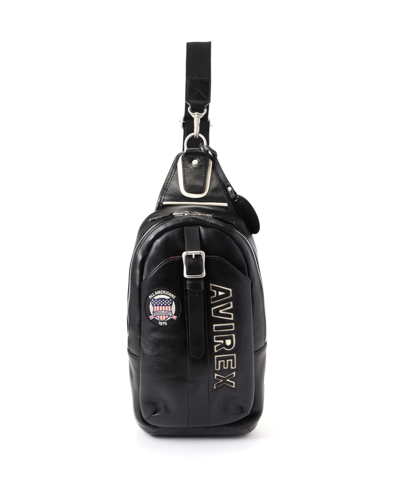 AVIREX レザーバッグ　ブラック VARSITY LEATHER ONE SHOULDER BAG / AVX5629 | AVIREX