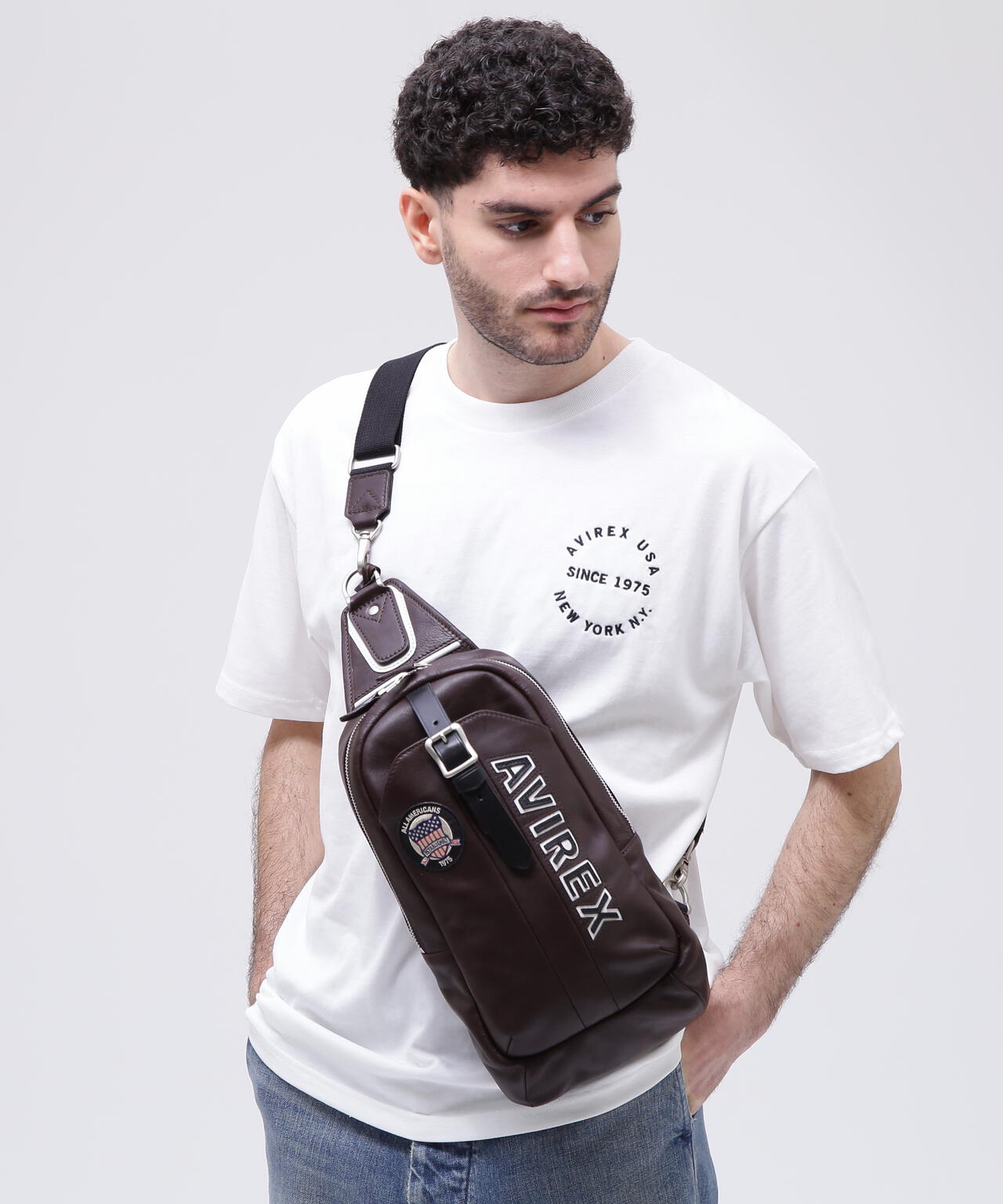 VARSITY LEATHER ONE SHOULDER BAG / AVX5629 | AVIREX