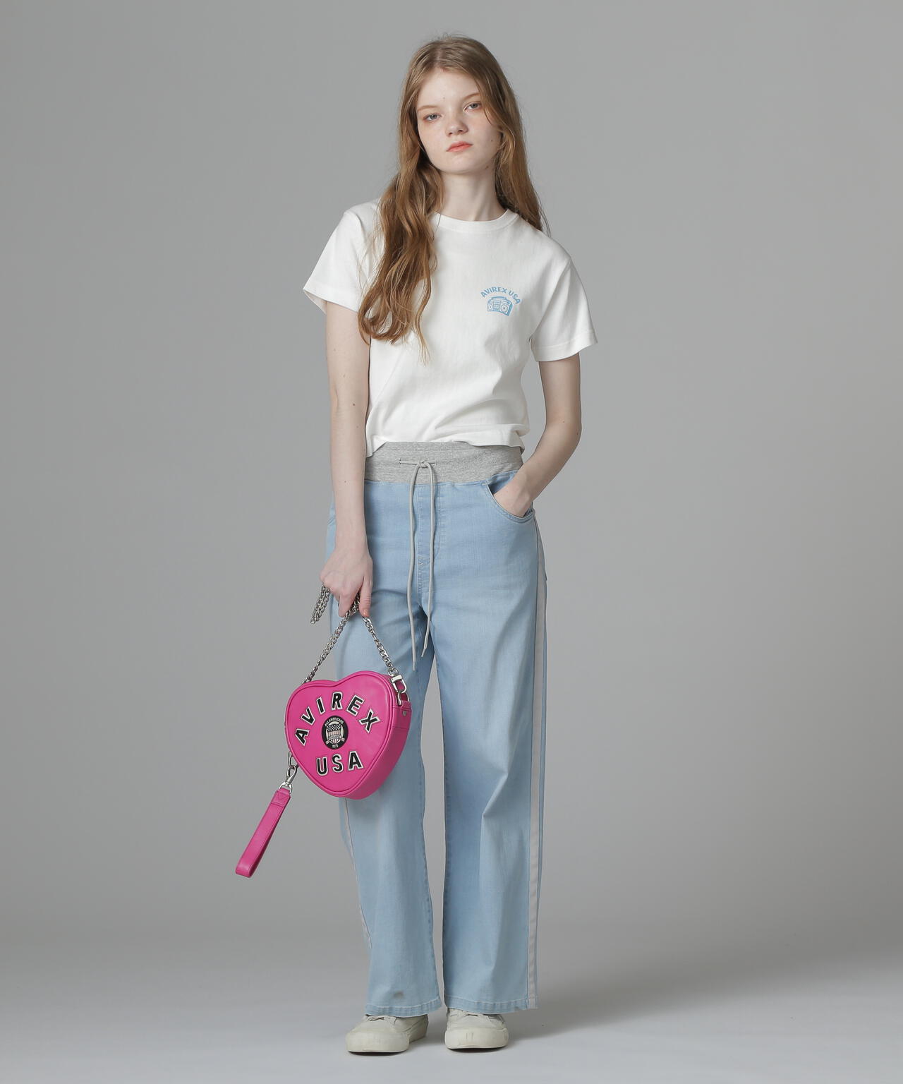 直営店限定》VARSITY HEART CHAIN BAG/バーシティーハートチェーン