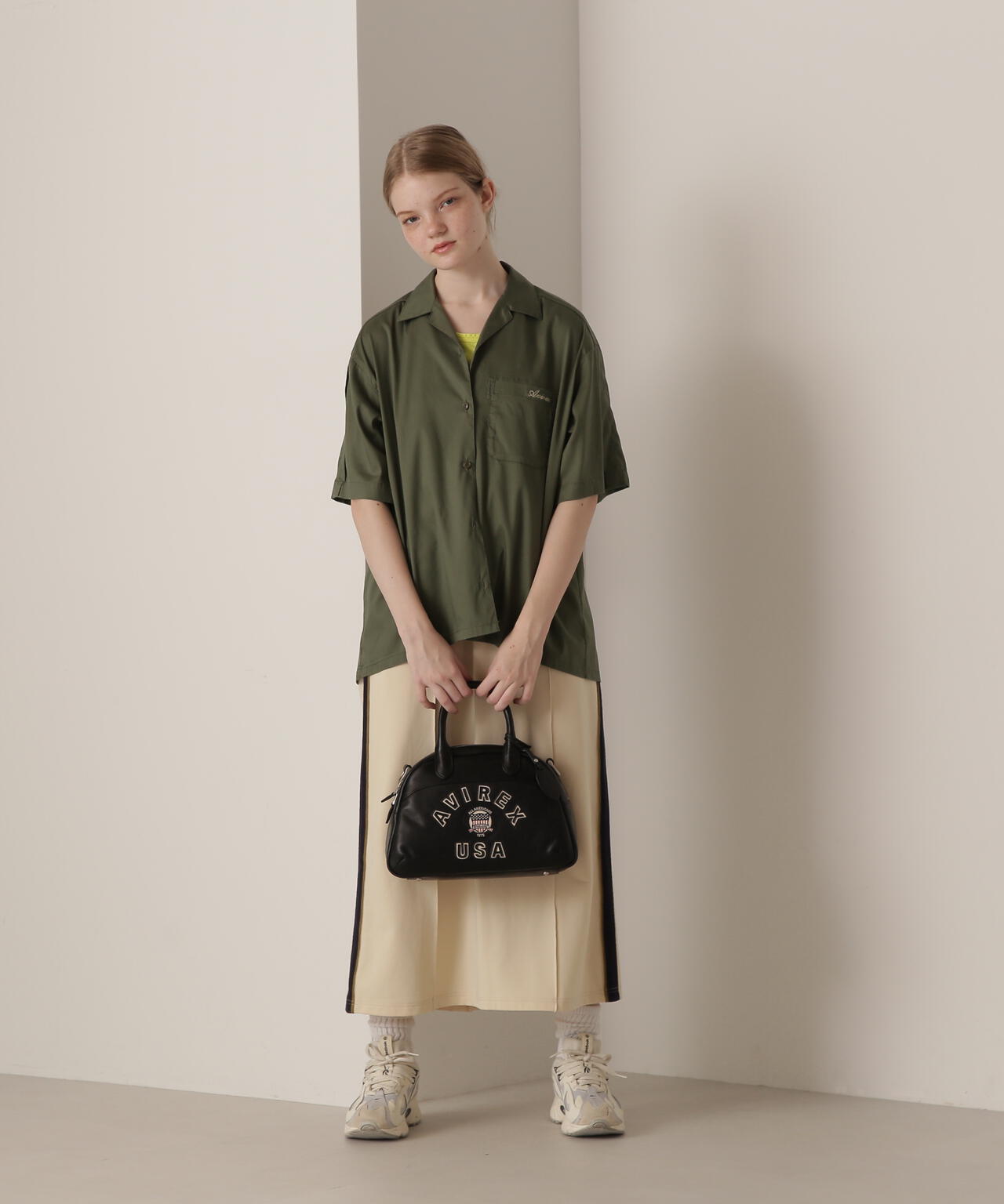 直営店限定》VARSITY LEATHER MINI-BOSTON BAG / AVX5625 | AVIREX