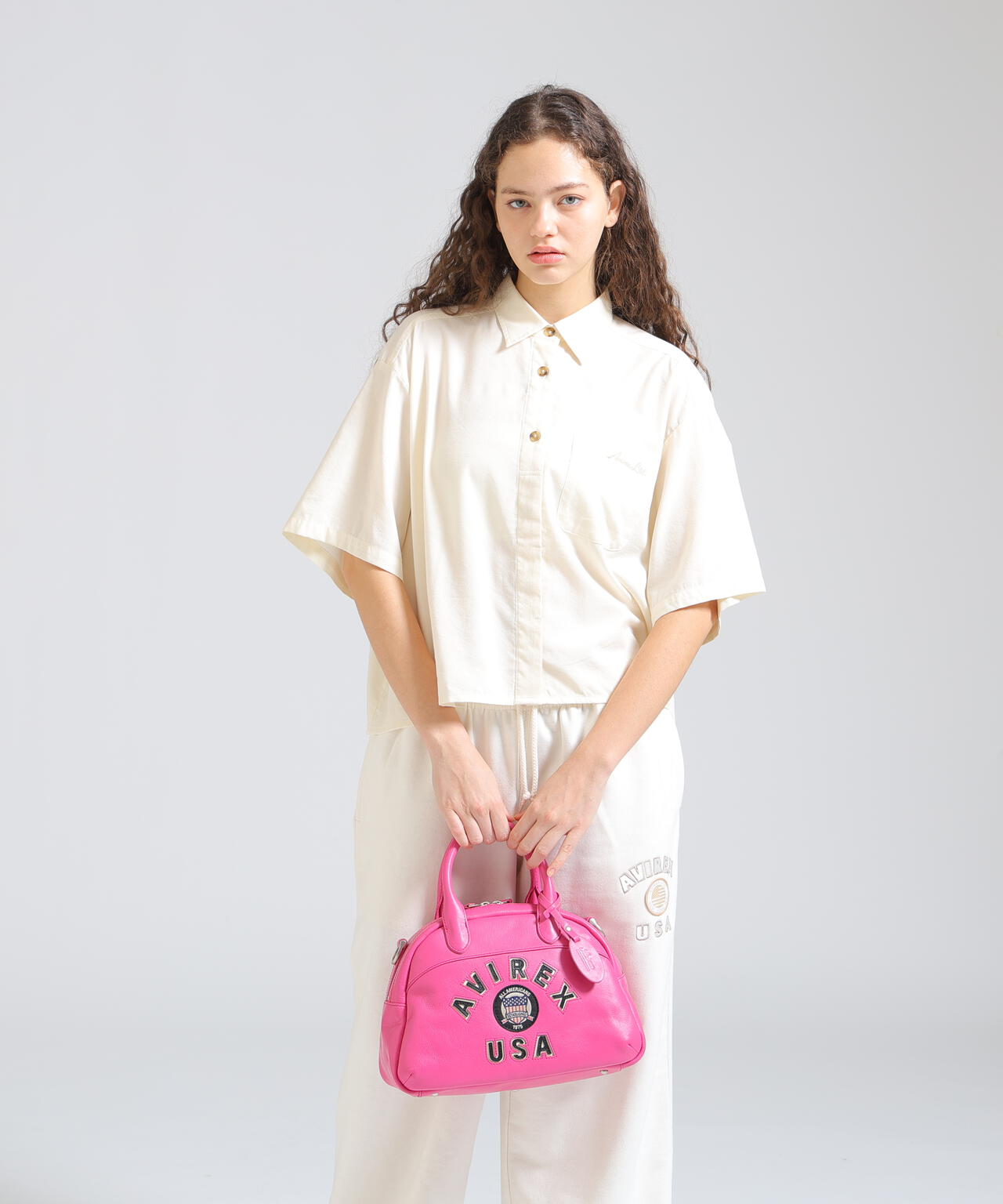 ボストンバッグ AVIREX LEATHER MINI BOSTON BAG 2Way VARSITY LEATHER MINI-BOSTON BAG / AVX5625 | AVIREX（アヴィレックス