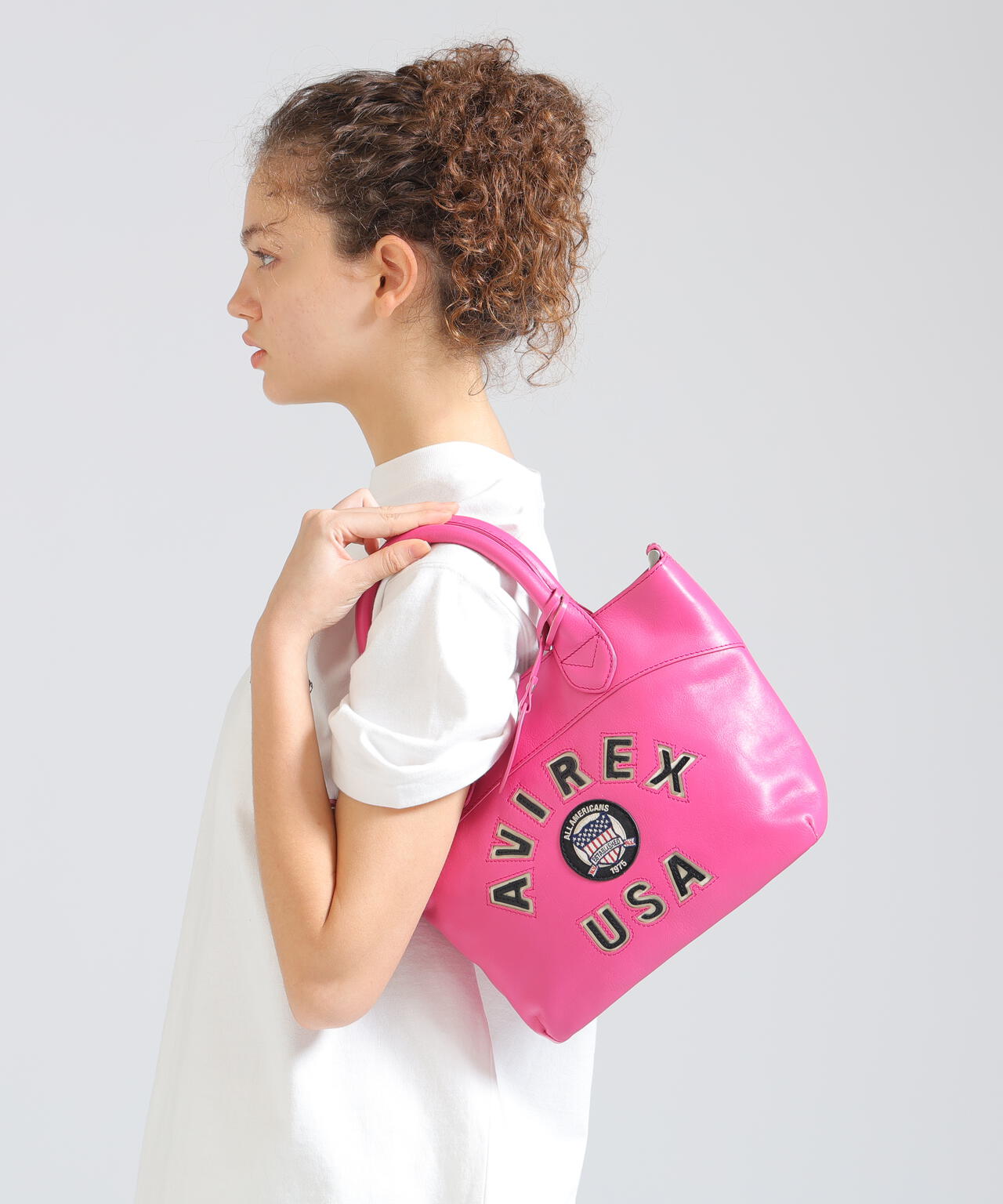 VARSITY LEATHER MINI TOTE BAG / AVX5626 | AVIREX（アヴィレックス