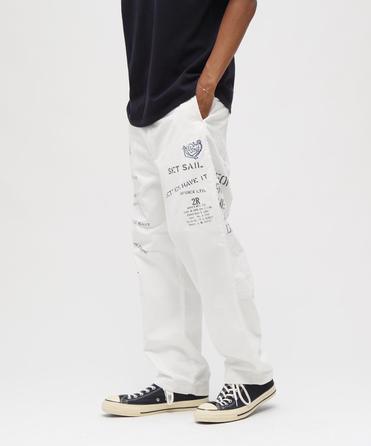 AGED LOOK STENCIL CHINO PANTS | AVIREX（アヴィレックス） ｜【公式 