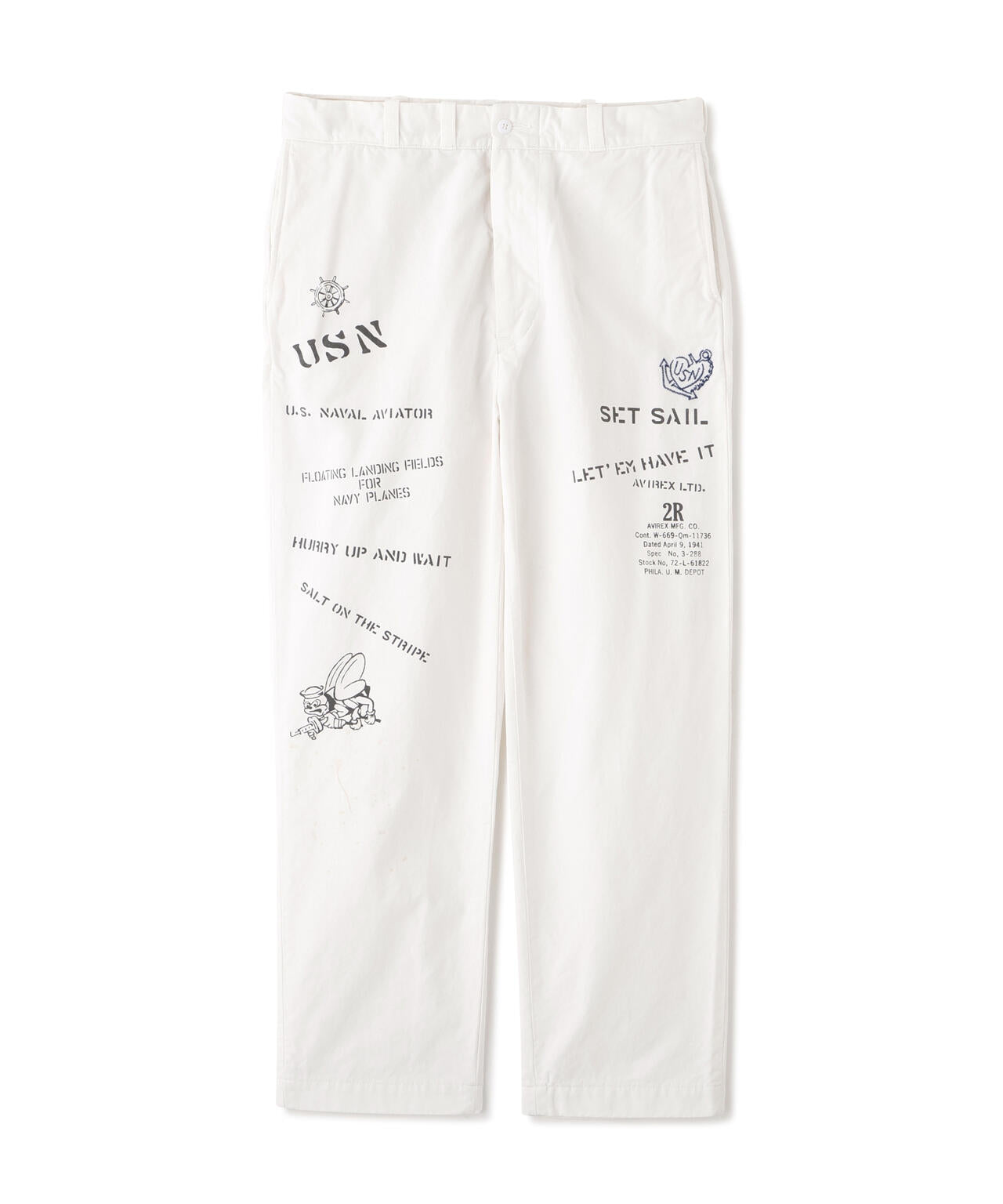 AGED LOOK STENCIL CHINO PANTS | AVIREX（アヴィレックス） ｜【公式 
