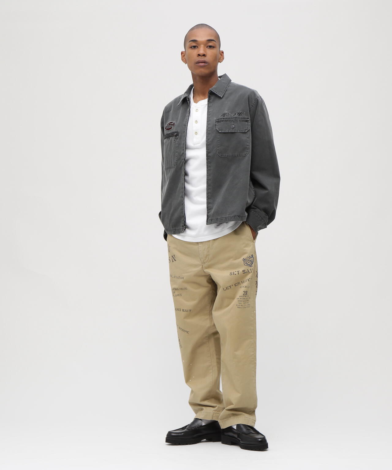 AGED LOOK STENCIL CHINO PANTS | AVIREX（アヴィレックス） ｜【公式