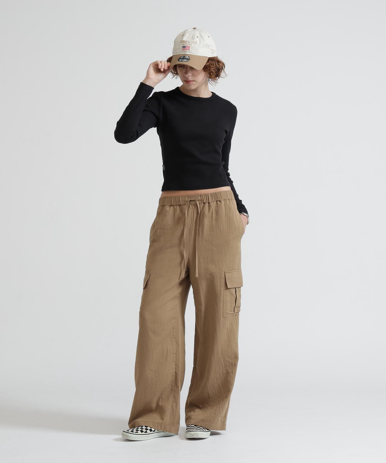 ✨新品✨セオリー PATCH PKT JEAN W カーゴパンツ ベージュ XS 直営店限定》DOUBLE GAUZE CARGO PANTS | AVIREX（アヴィレックス
