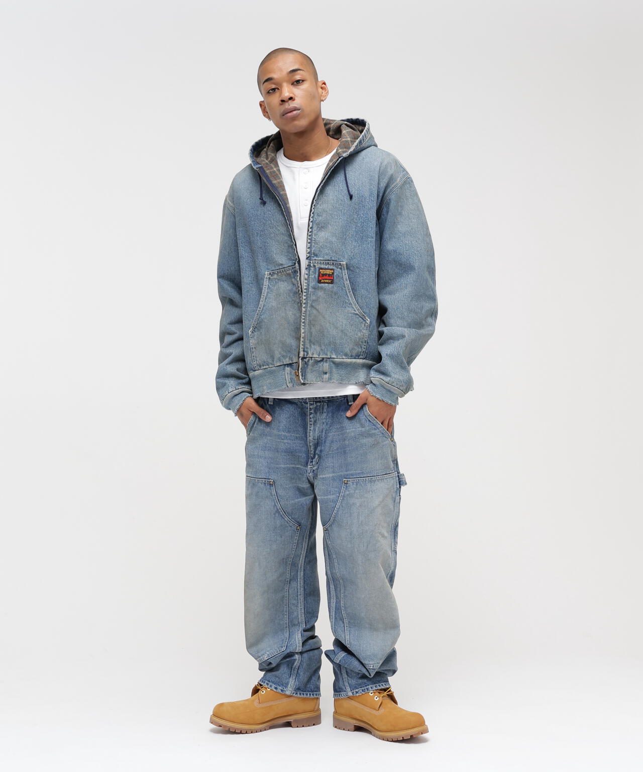 《AVIREX｜MOANDMO CLOTHING》DOUBLE KNEE DENIM PANTS