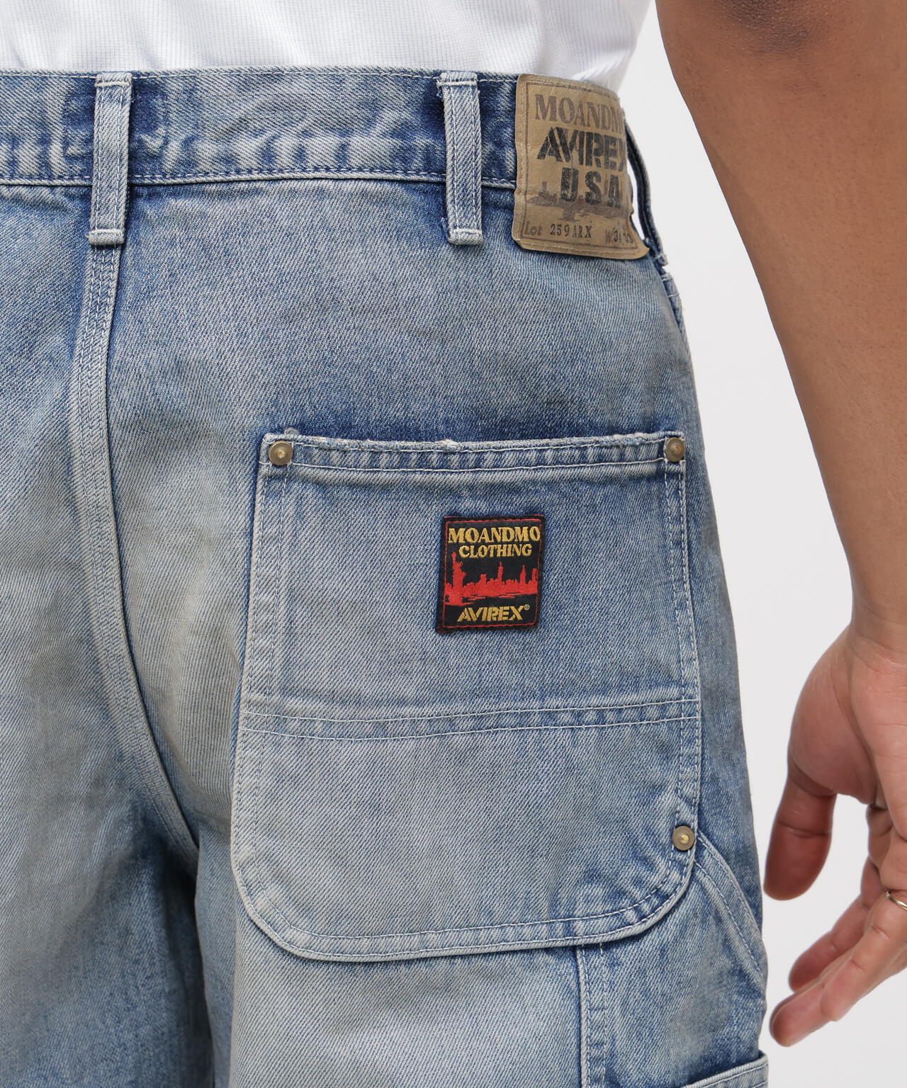 《AVIREX｜MOANDMO CLOTHING》DOUBLE KNEE DENIM PANTS