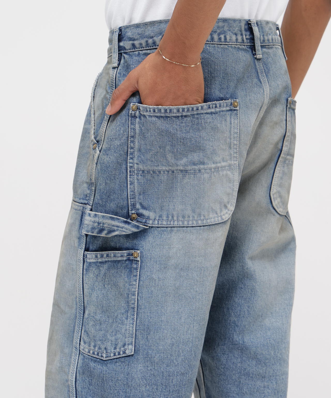 《AVIREX｜MOANDMO CLOTHING》DOUBLE KNEE DENIM PANTS