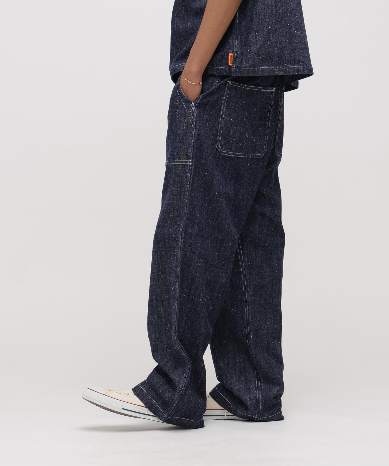 AVIREX × UNIVERSAL OVERALL》NAVY POSTAL DENIM PANTS | AVIREX